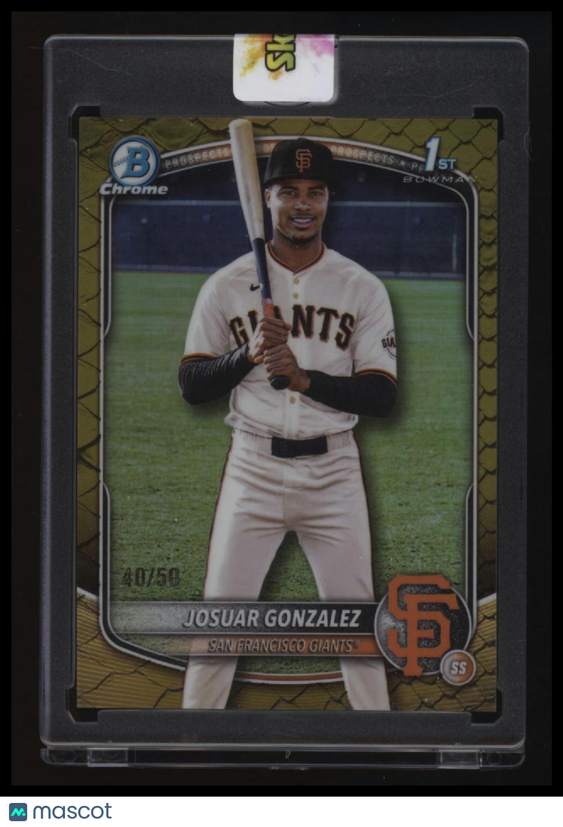 2025 Bowman Chrome Josuar Gonzalez Prospects Reptilian Gold #/50