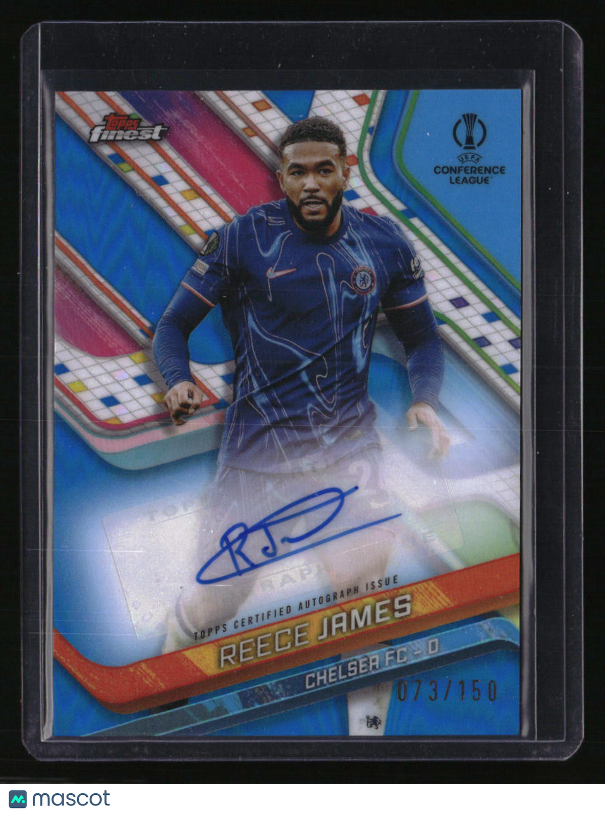 2024-25 Finest UEFA Club Competitions Reece James Base Auto Blue #/150