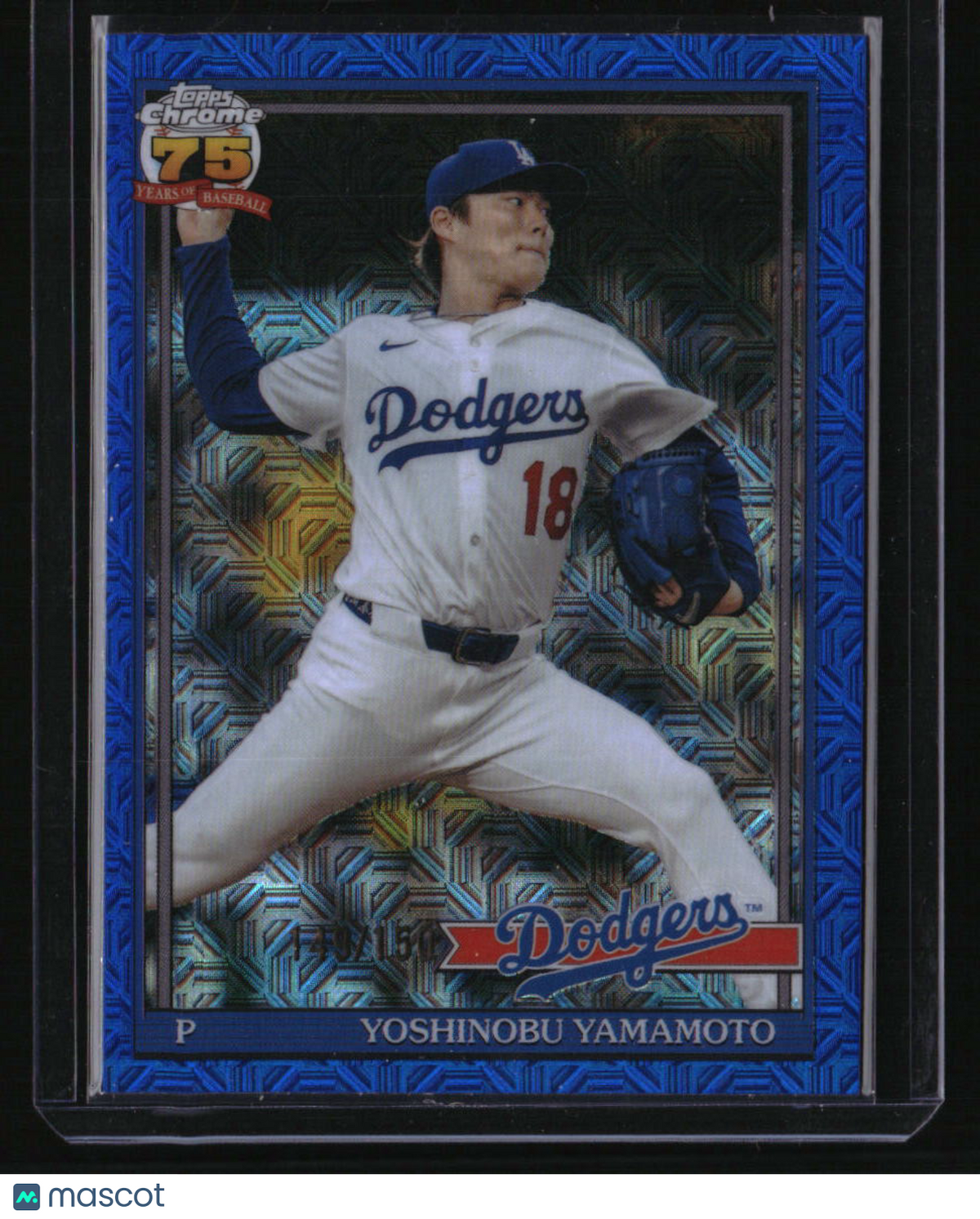 2026 Topps Yoshinobu Yamamoto 35th Anniversary Chrome Blue Refractors
