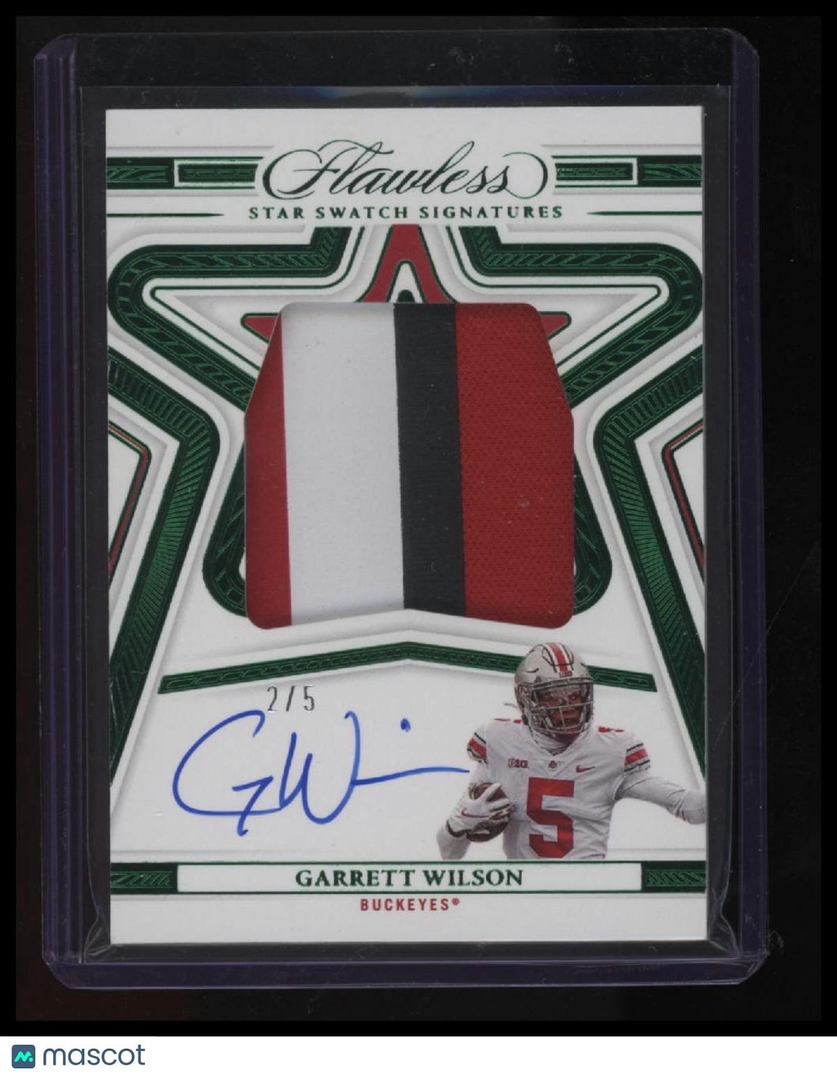 2023 Flawless Collegiate Garrett Wilson Patch Auto Emerald #/5