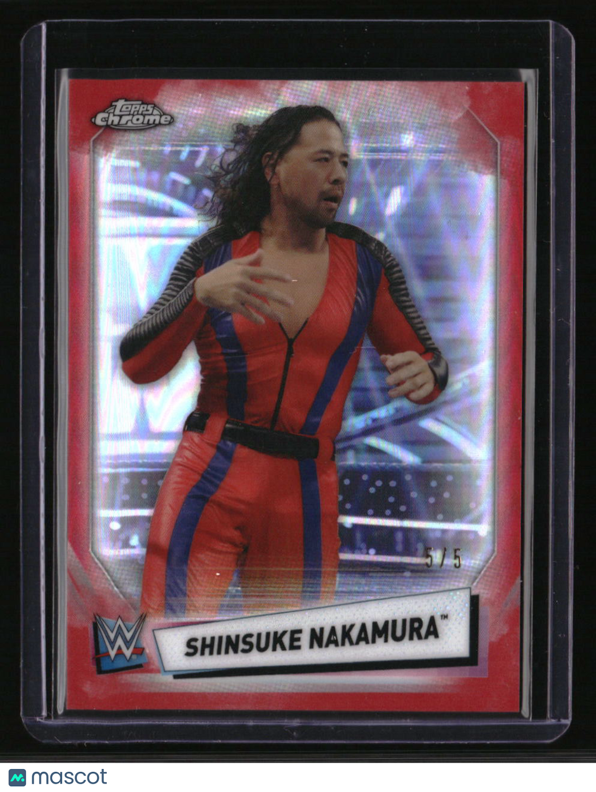 2021 Topps Chrome WWE Shinsuke Nakamura Red Refractors #/5