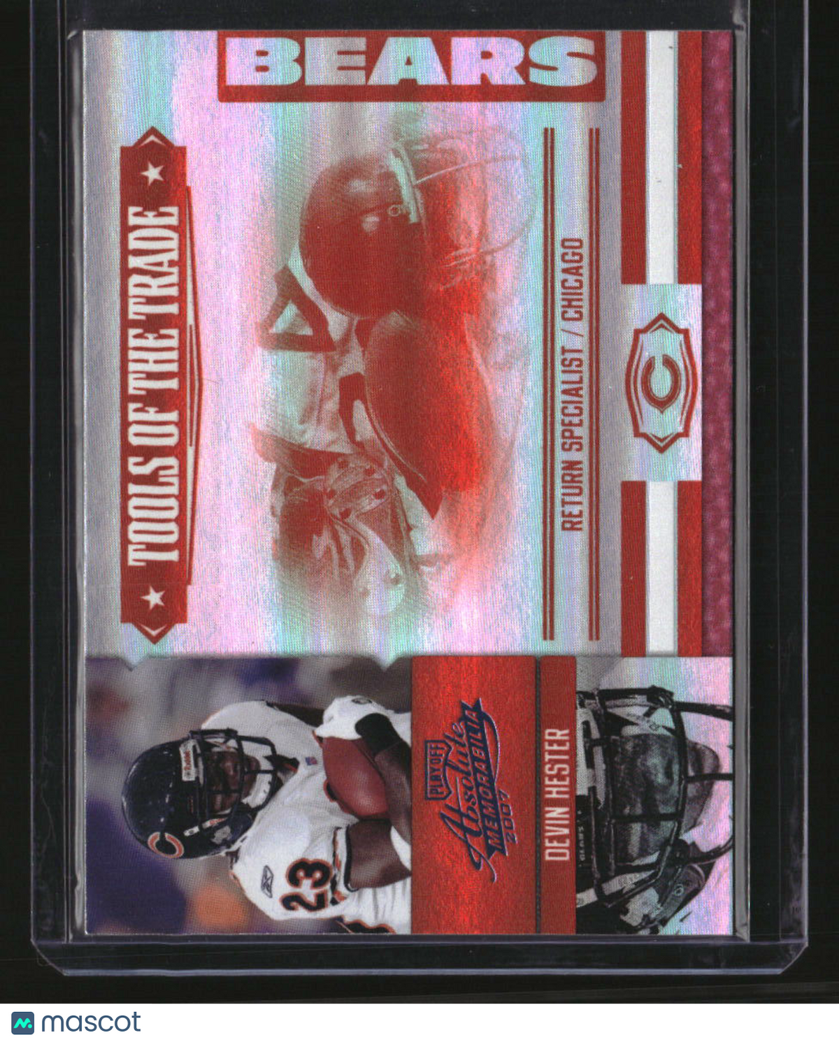 2007 Playoff Absolute Memorabilia Devin Hester Tools of the Trade Red #/25