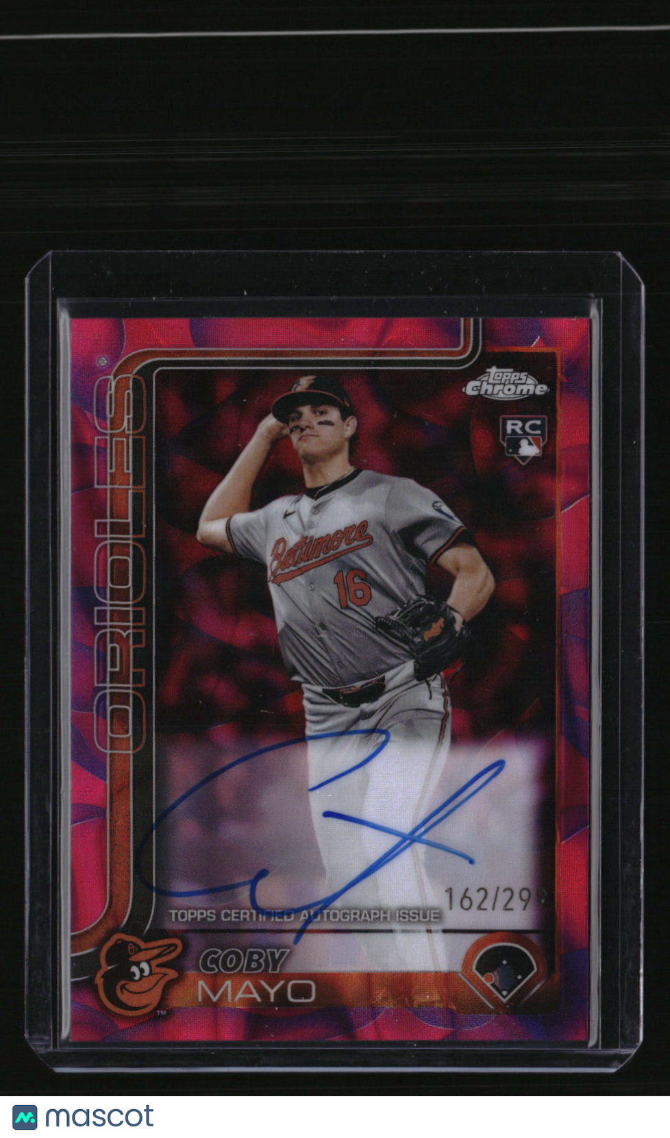2025 Topps Chrome Update Coby Mayo Lava Lamp Autographs Magenta/Purple #/299