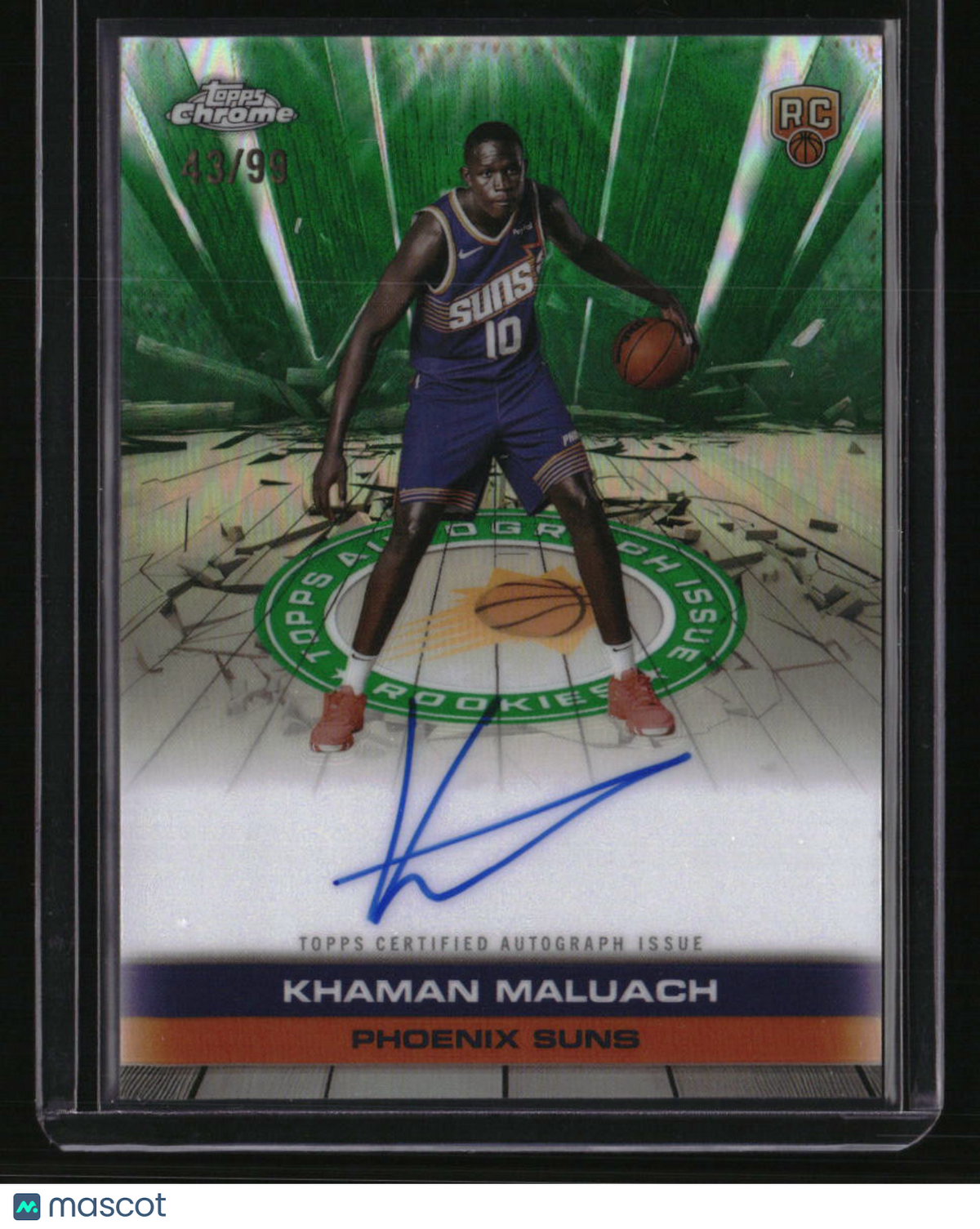 2025-26 Topps Chrome Khaman Maluach Autograph Issue Rookies Green Refractor #/99