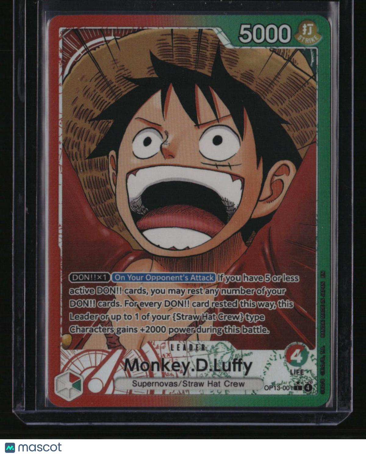 Carrying On His Will Monkey.D.Luffy (001) (Alternate Art)