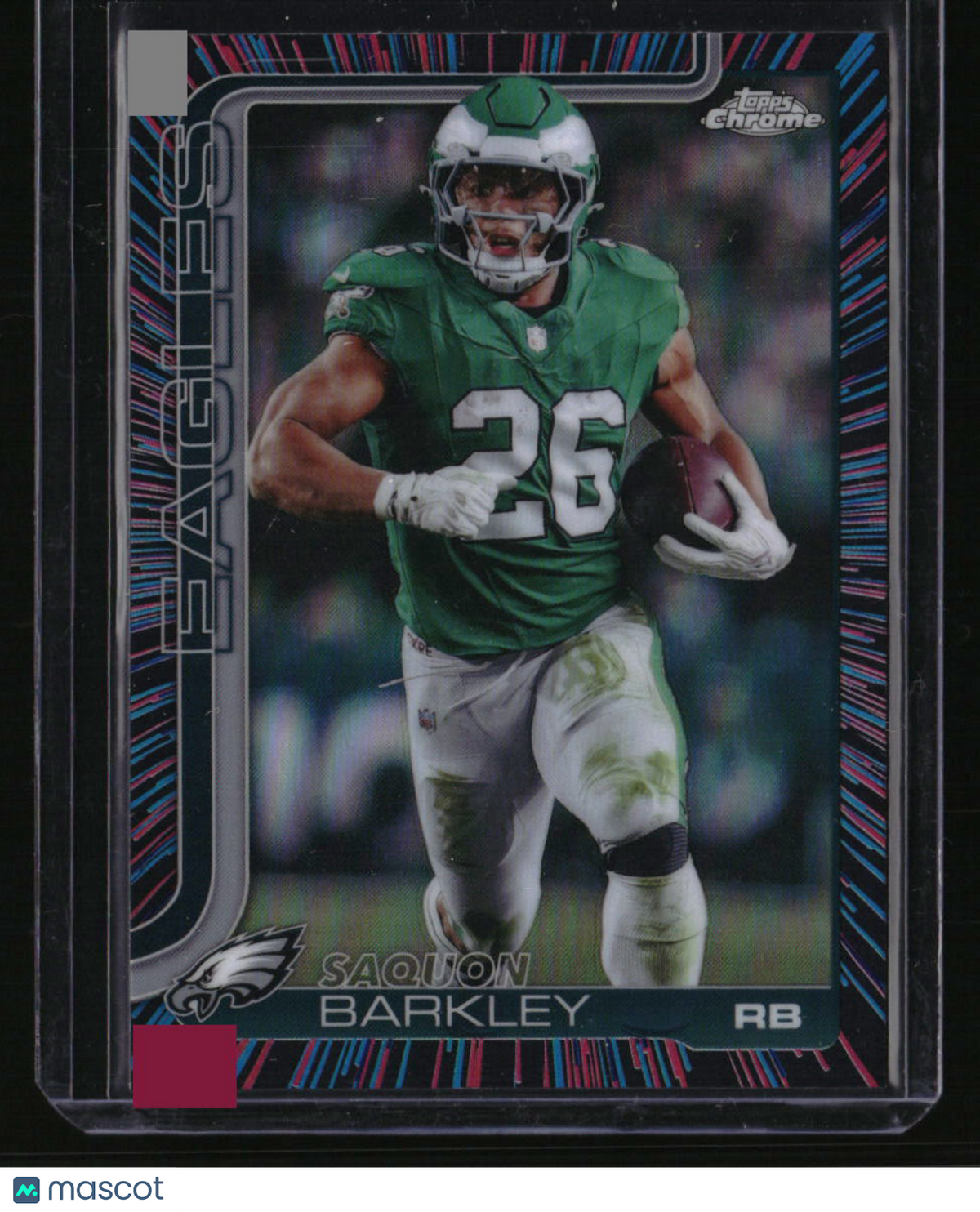 2025 Topps Chrome Saquon Barkley Neon Pulse Refractor