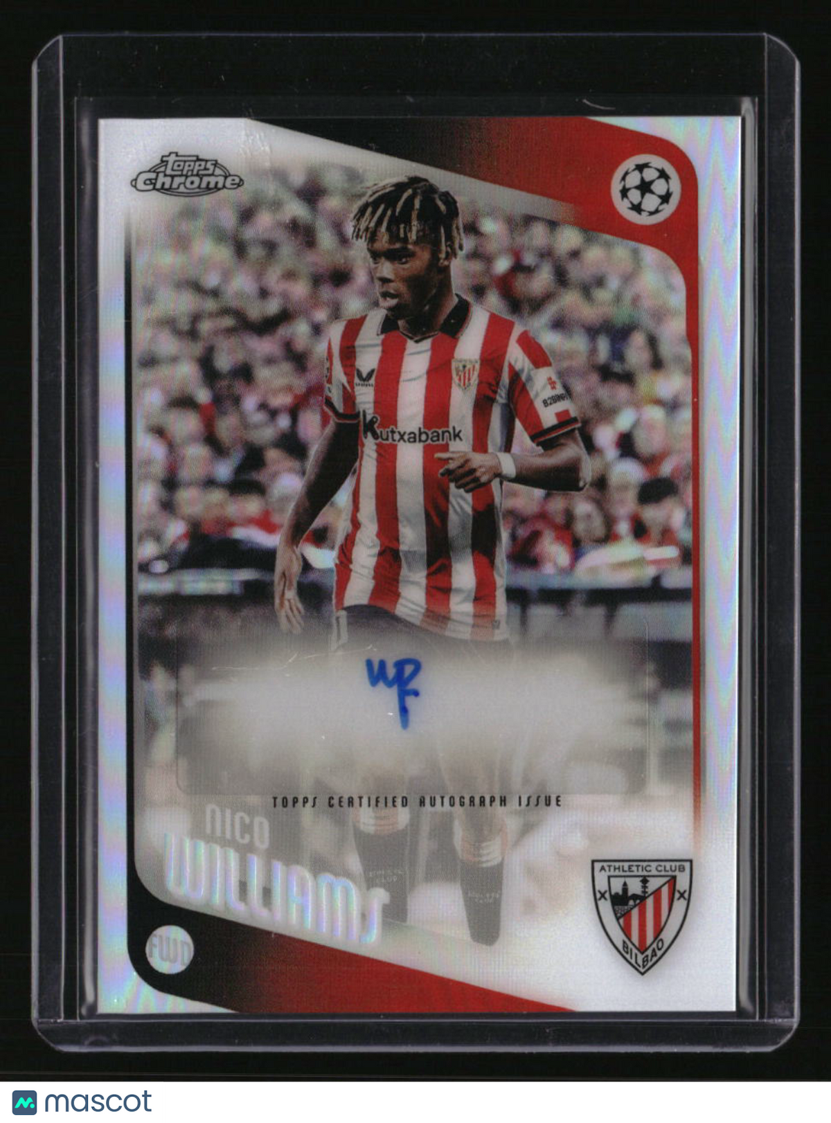 2025-26 Topps Chrome UEFA Club Competitions Nico Williams Chrome Autographs