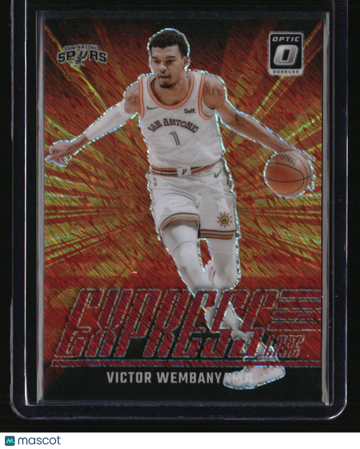 2024-25 Donruss Optic Victor Wembanyama Express Lane Red Shimmer #/75