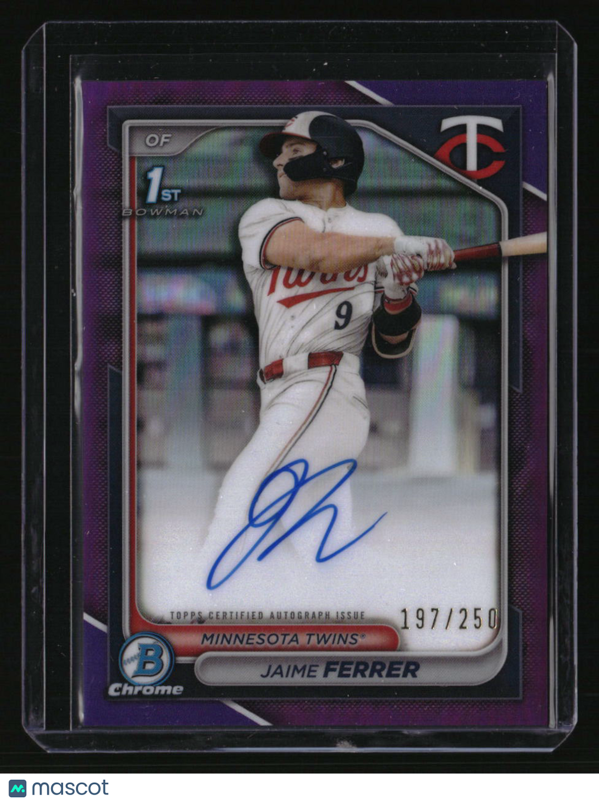 2024 Bowman Draft Jaime Ferrer Chrome Prospect Autographs Purple Refractor #/250