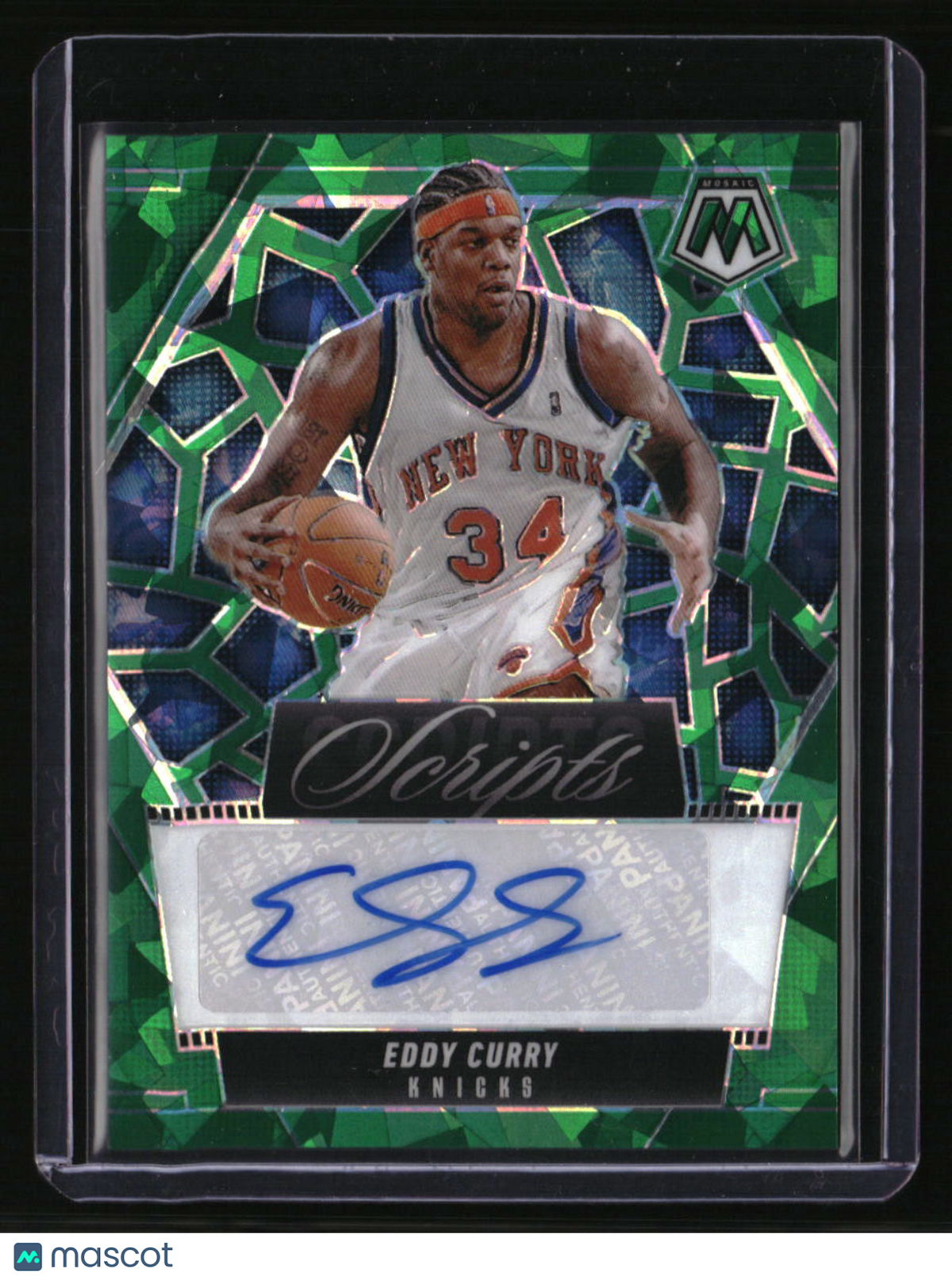 2024-25 Panini Mosaic Eddy Curry Scripts Green Ice