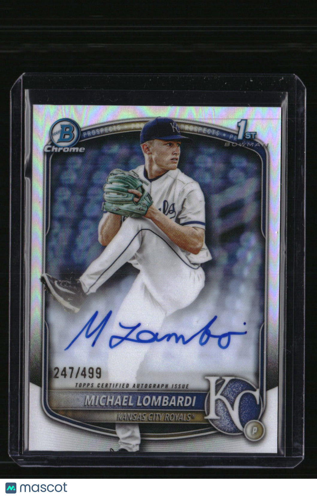 2025 Bowman Draft Michael Lombardi Chrome Prospect Autographs Refractor #/499