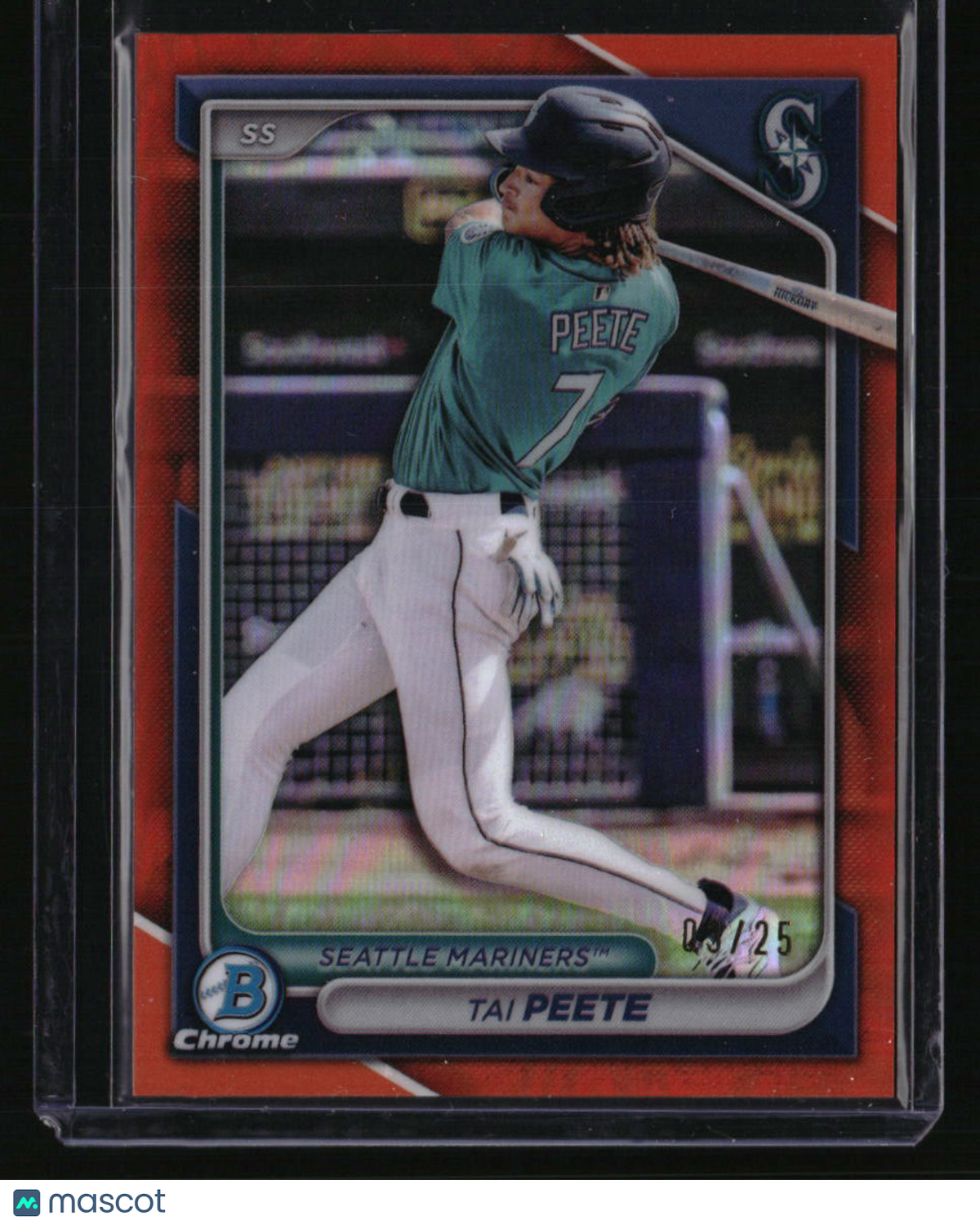 2024 Bowman Draft Tai Peete Chrome Orange Refractor #/25