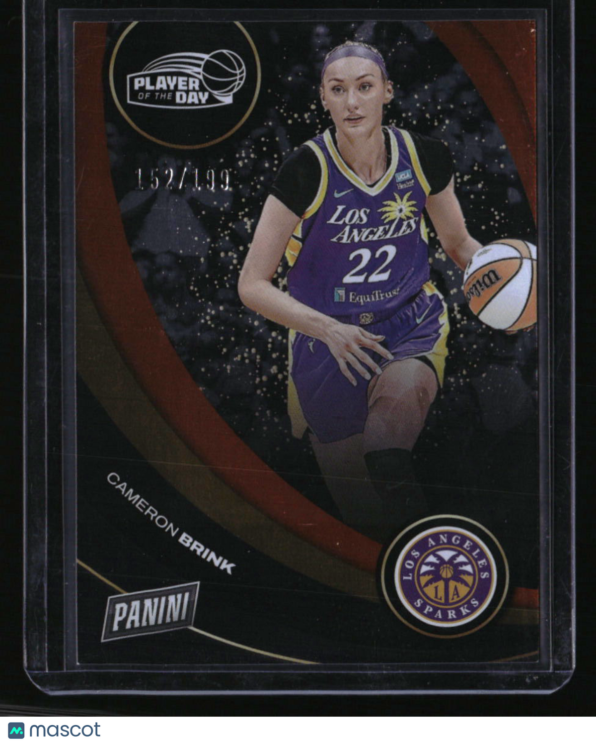 2025 Panini WNBA Player of the Day Cameron Brink Orange #/199