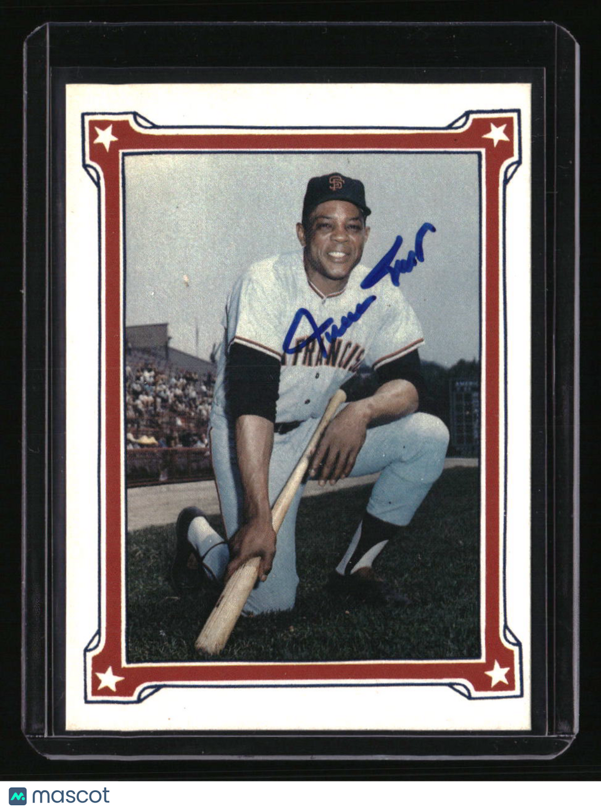 1984 Galasso Willie Mays Willie Mays Auto #/2500 Goldin COA