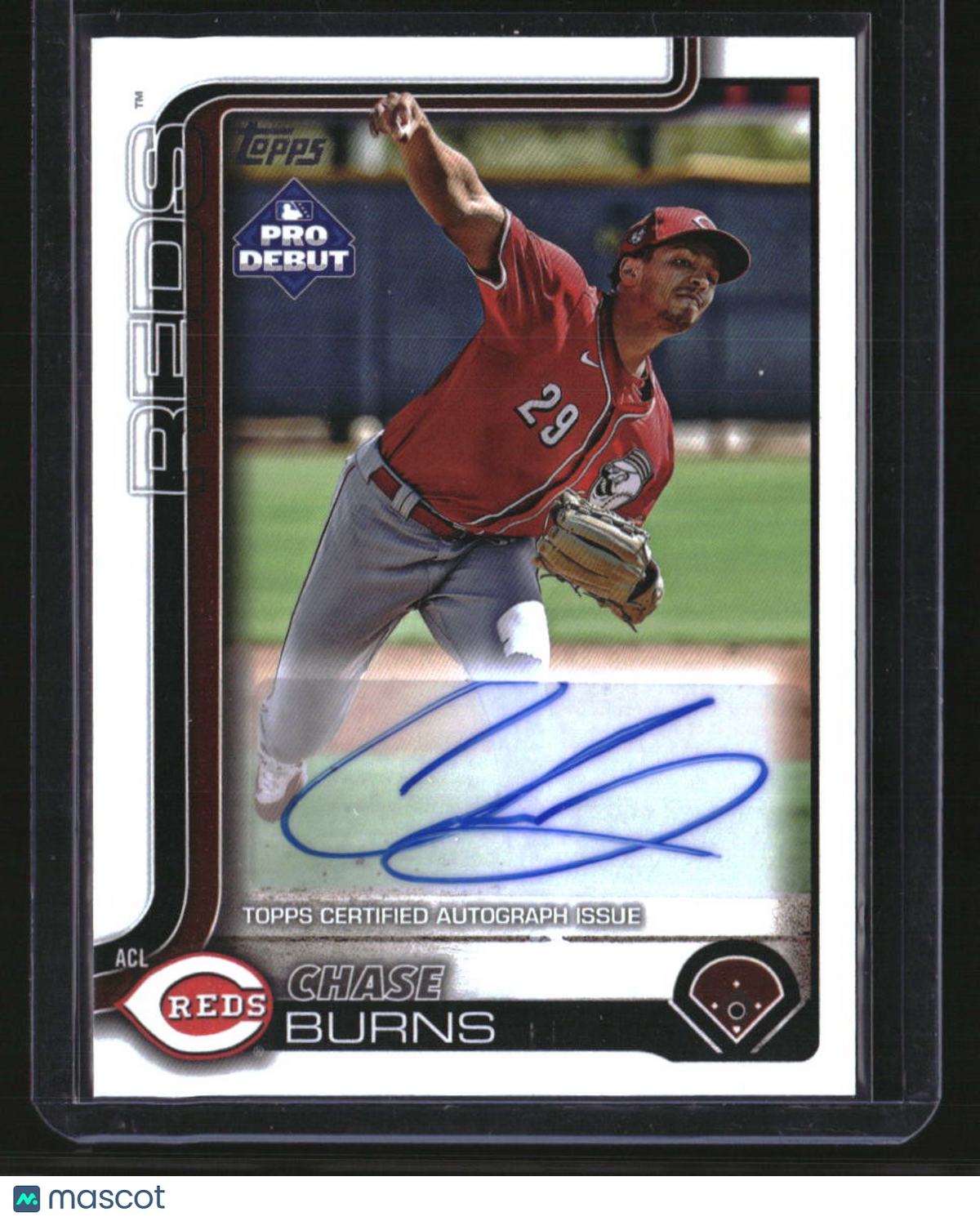 2025 Topps Pro Debut Chase Burns Base Autographs
