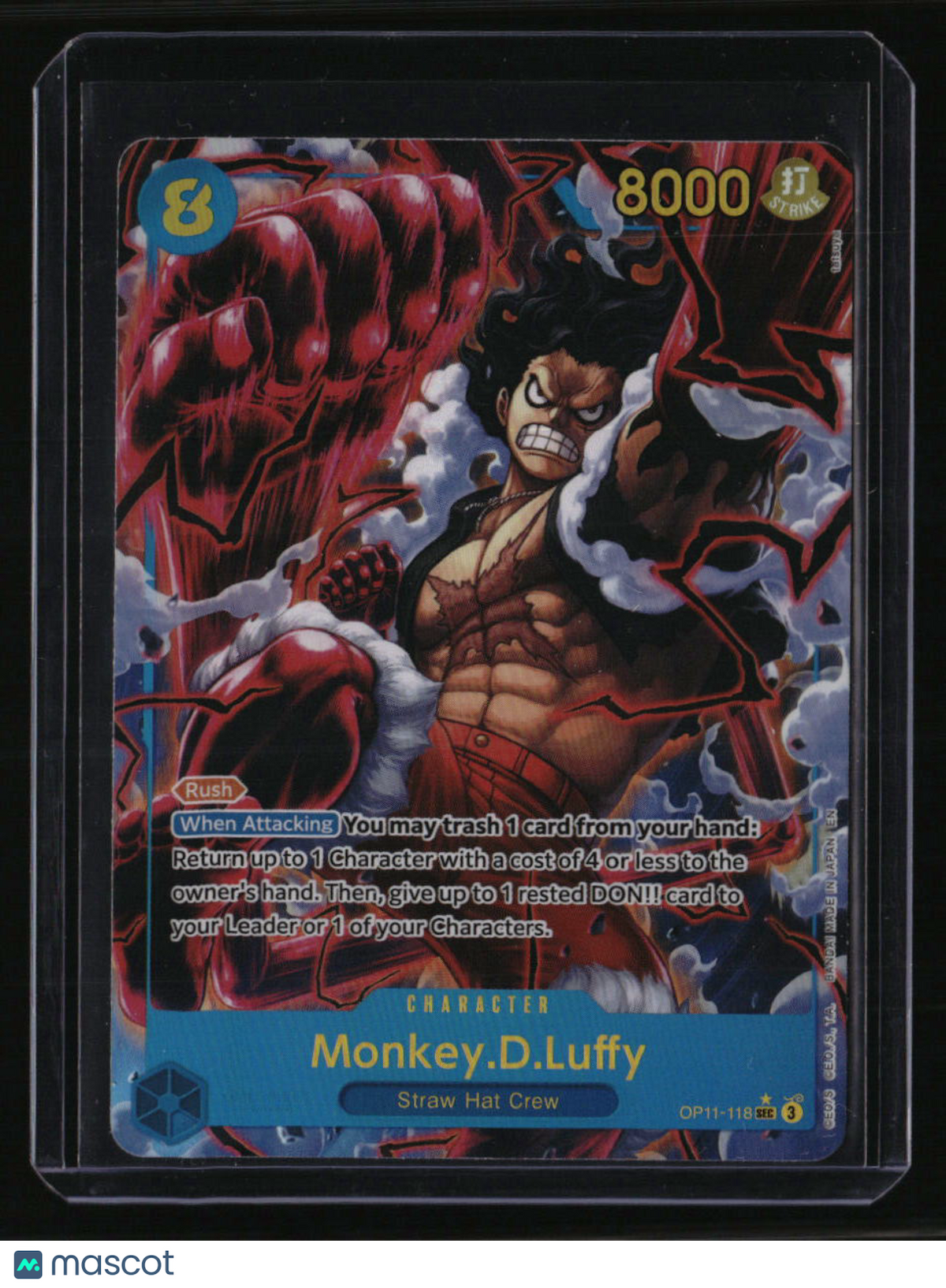 A Fist of Divine Speed Monkey.D.Luffy (118) (Alternate Art)