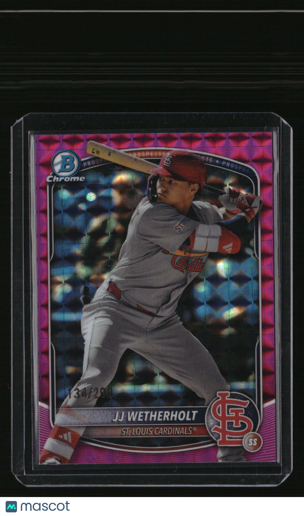 2025 Bowman Chrome JJ Wetherholt Prospects Fuchsia Geometric #/299