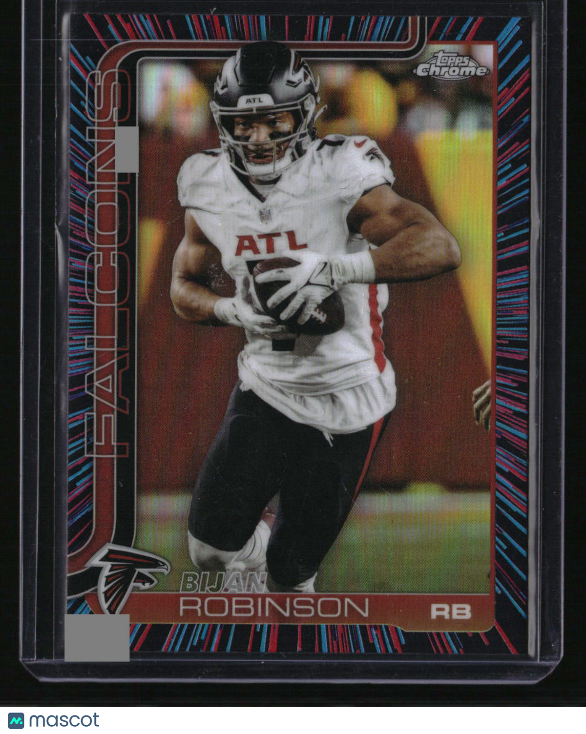 2025 Topps Chrome Bijan Robinson Neon Pulse Refractor