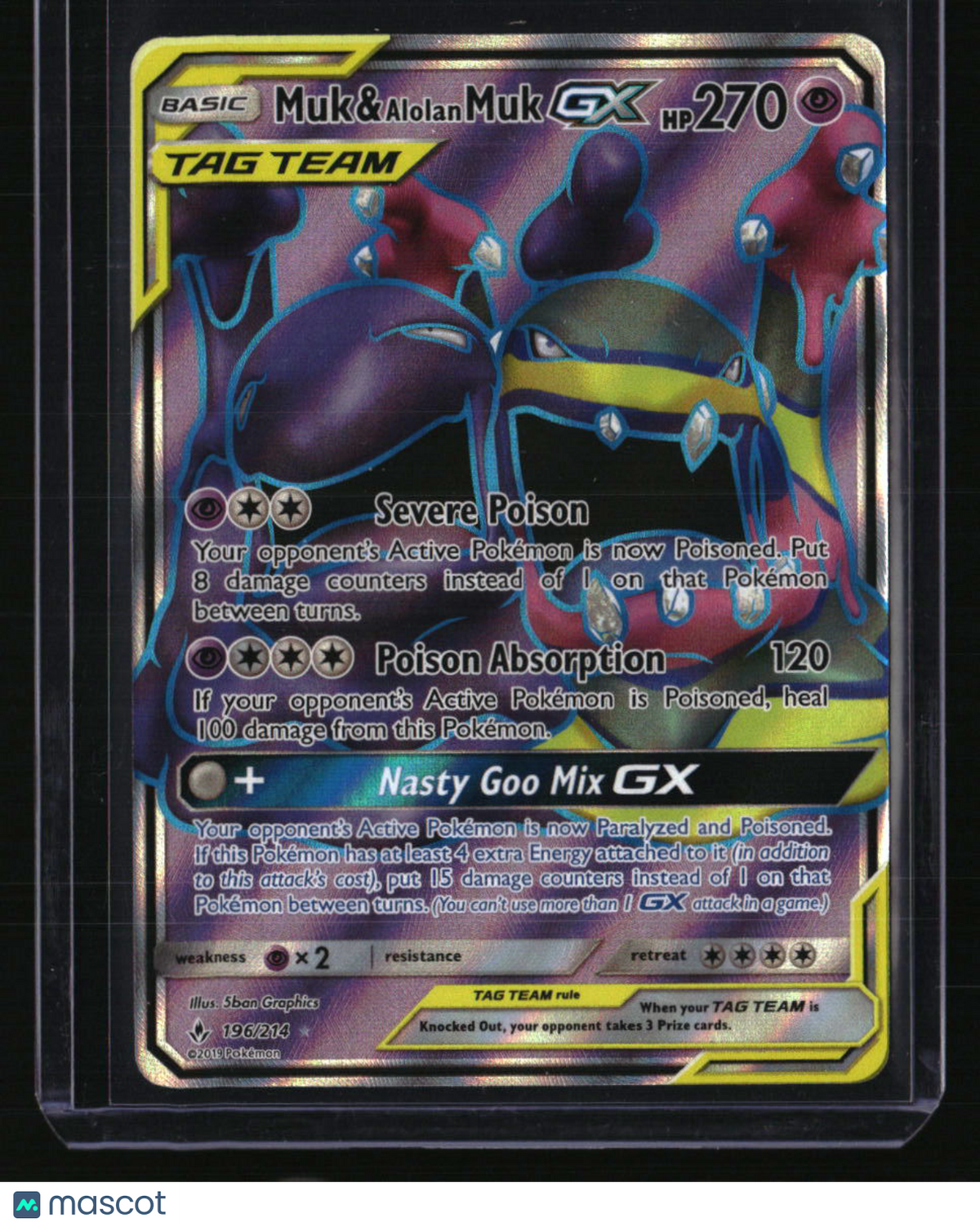 SM - Unbroken Bonds Muk & Alolan Muk GX (196) (Full Art)