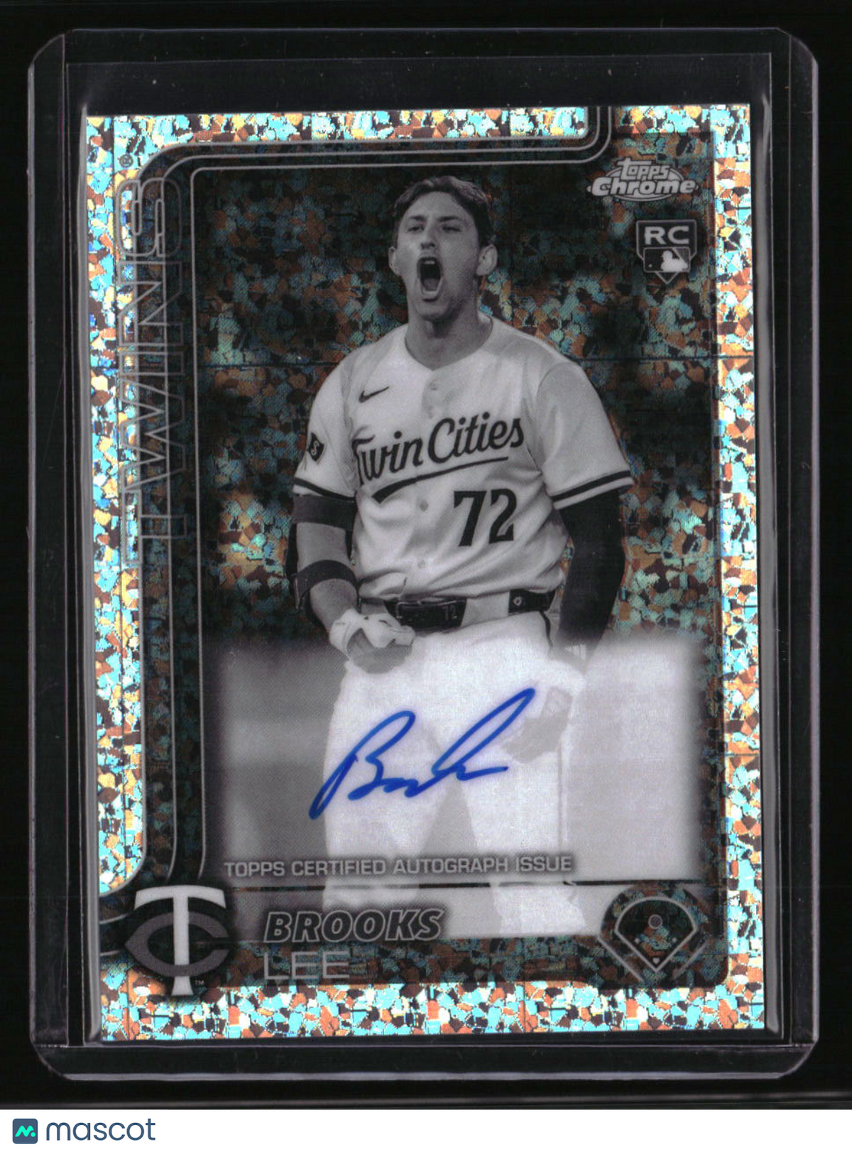 2025 Topps Chrome Brooks Lee Rookie Autographs B&W Mini-Diamond Refractors