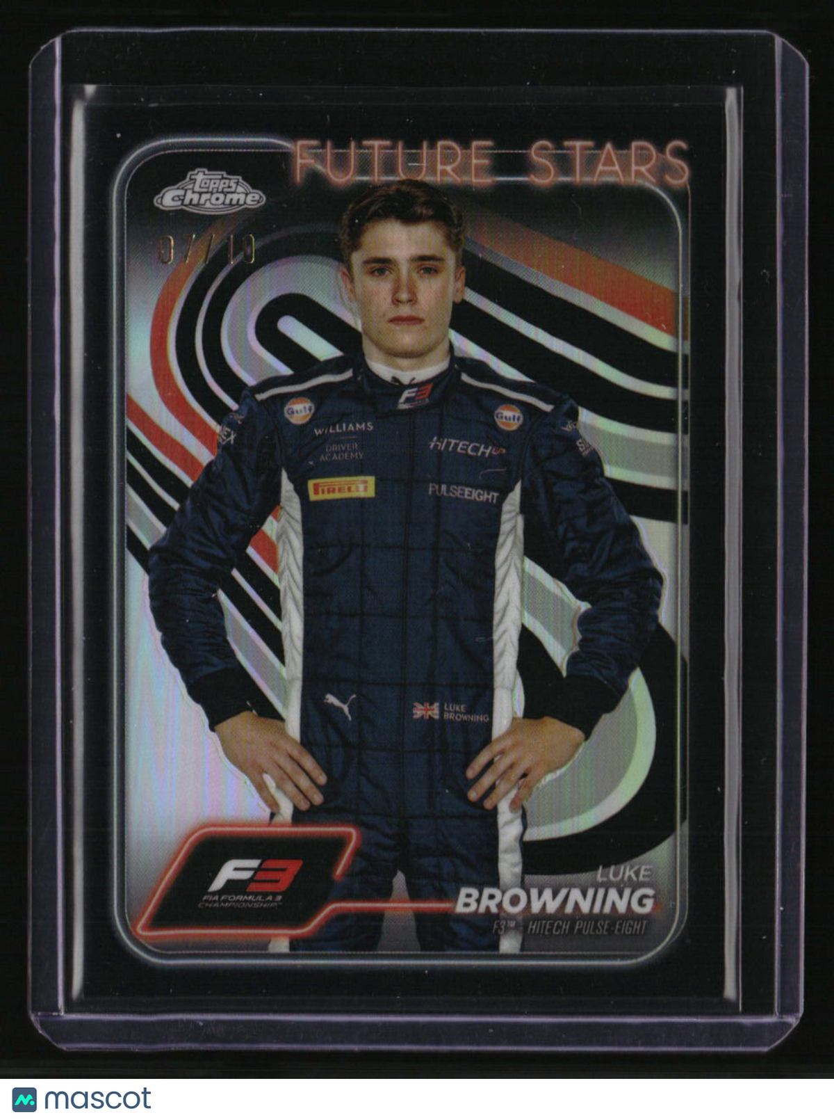 2024 Topps Chrome Formula 1 Luke Browning Future Stars Black Refractors #/10