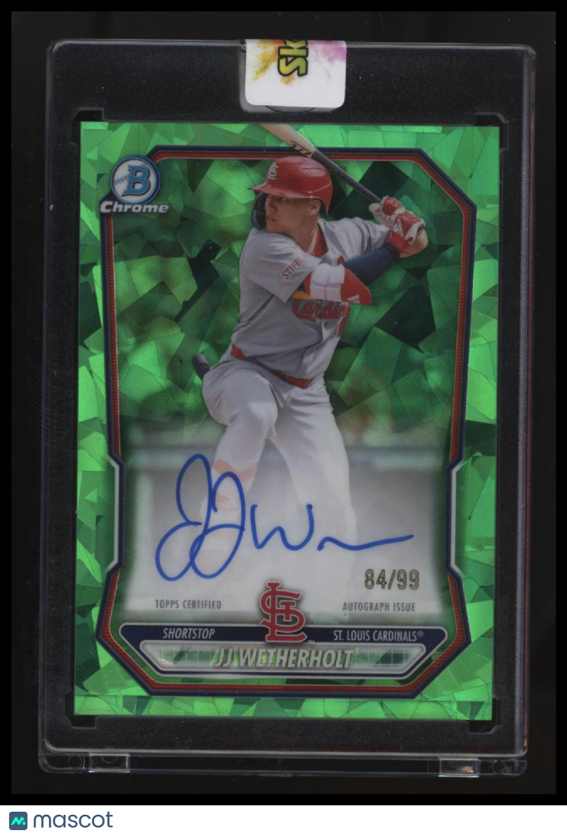 2026 Bowman Chrome Sapphire JJ Wetherholt Green Auto #/99