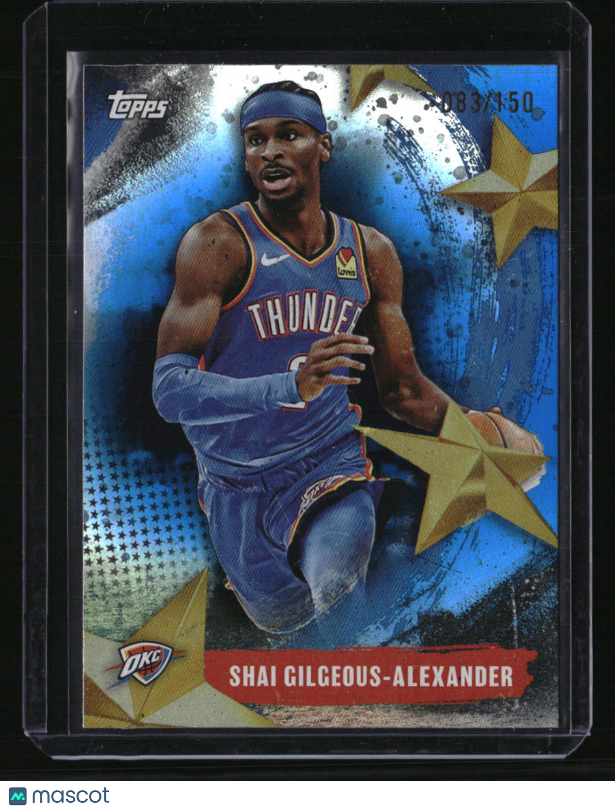 2025-26 Topps Shai Gilgeous-Alexander Stars of the NBA Blue Rainbow #/150