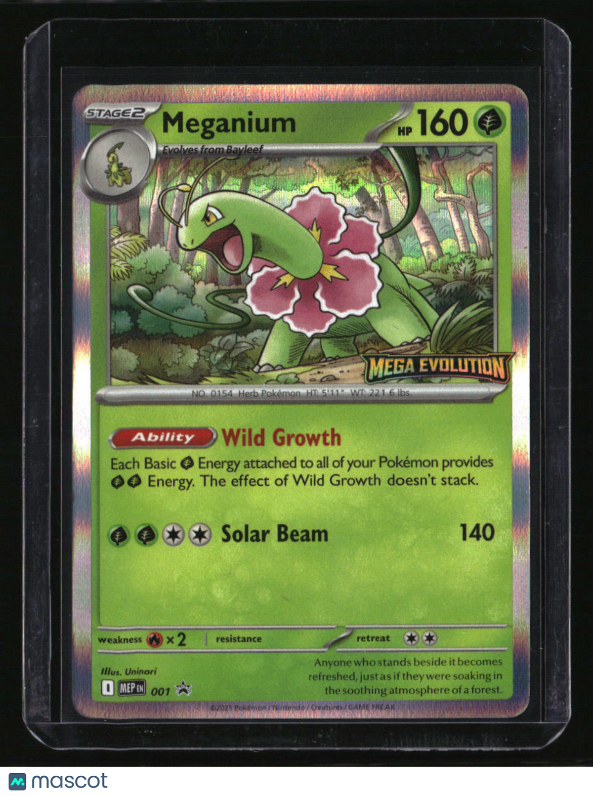 Mega Evolution Stamped Meganium #001