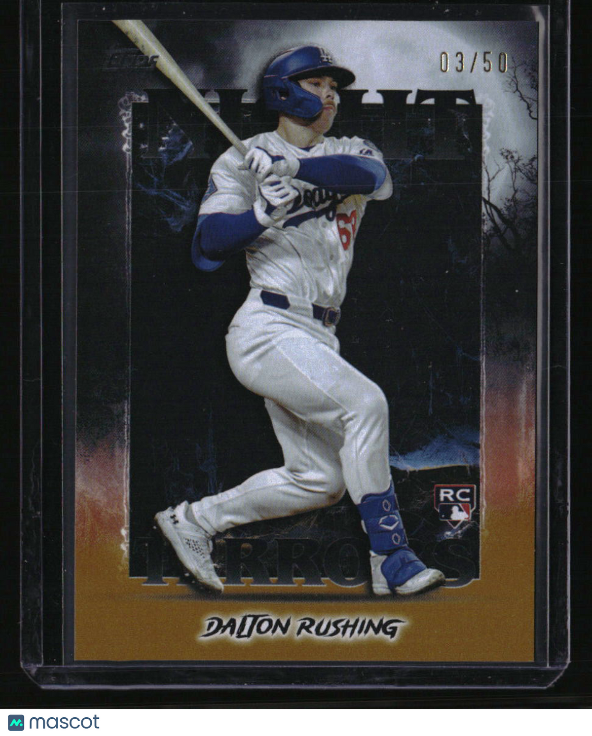 2025 Topps Update Dalton Rushing Night Terrors Gold Foil #/50