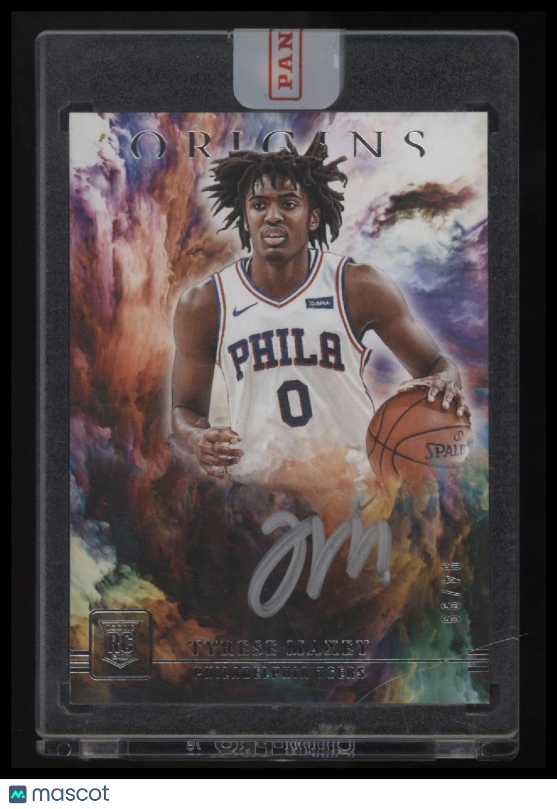 2020-21 Panini Origins Tyrese Maxey Origins Autographs Silver Ink #/99