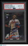 2018 Topps Chrome Update Ronald Acuna Jr. Signed Auto 10 PSA Authentic