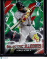 2026 Bowman Ronald Acuña Jr. Electric Sluggers Green Refractors #/99