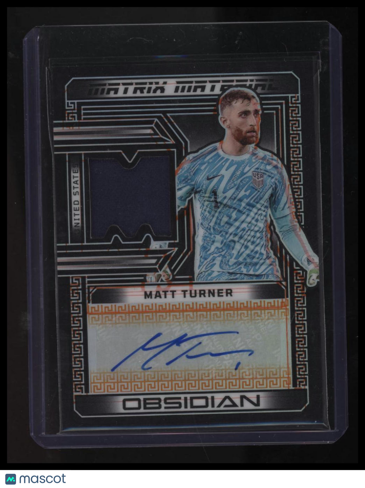 2023 Panini Obsidian Matt Turner Matrix Material Auto Electric Etch Orange #/99