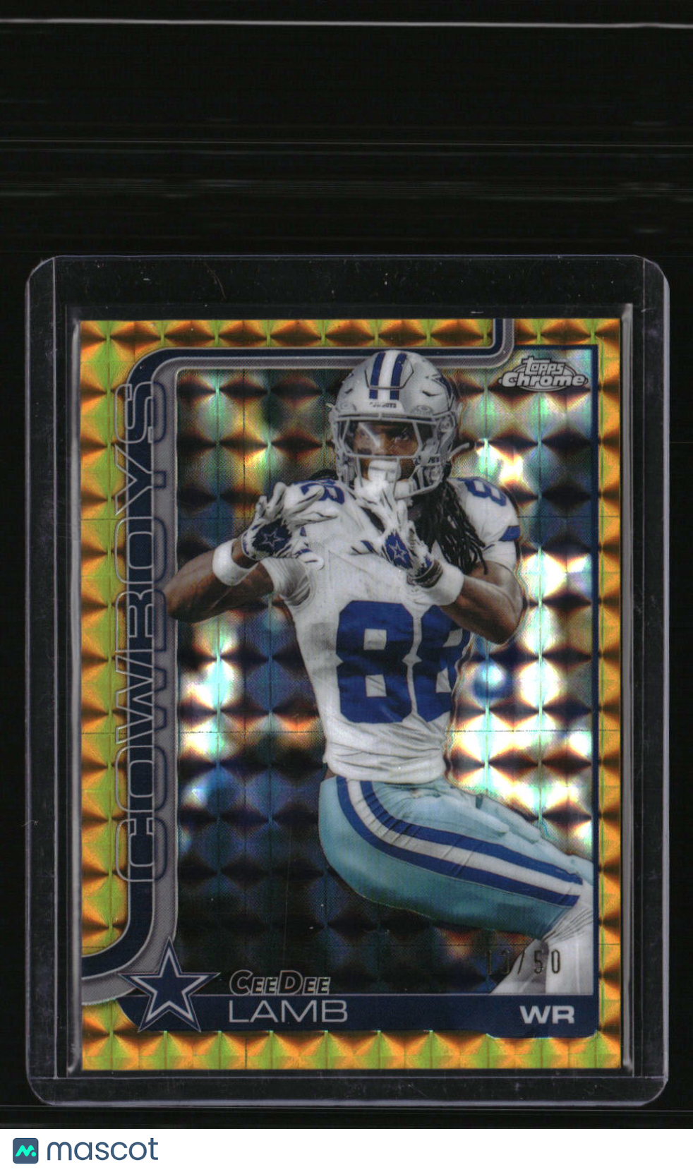 2025 Topps Chrome CeeDee Lamb Gold Geometric Refractor #/50