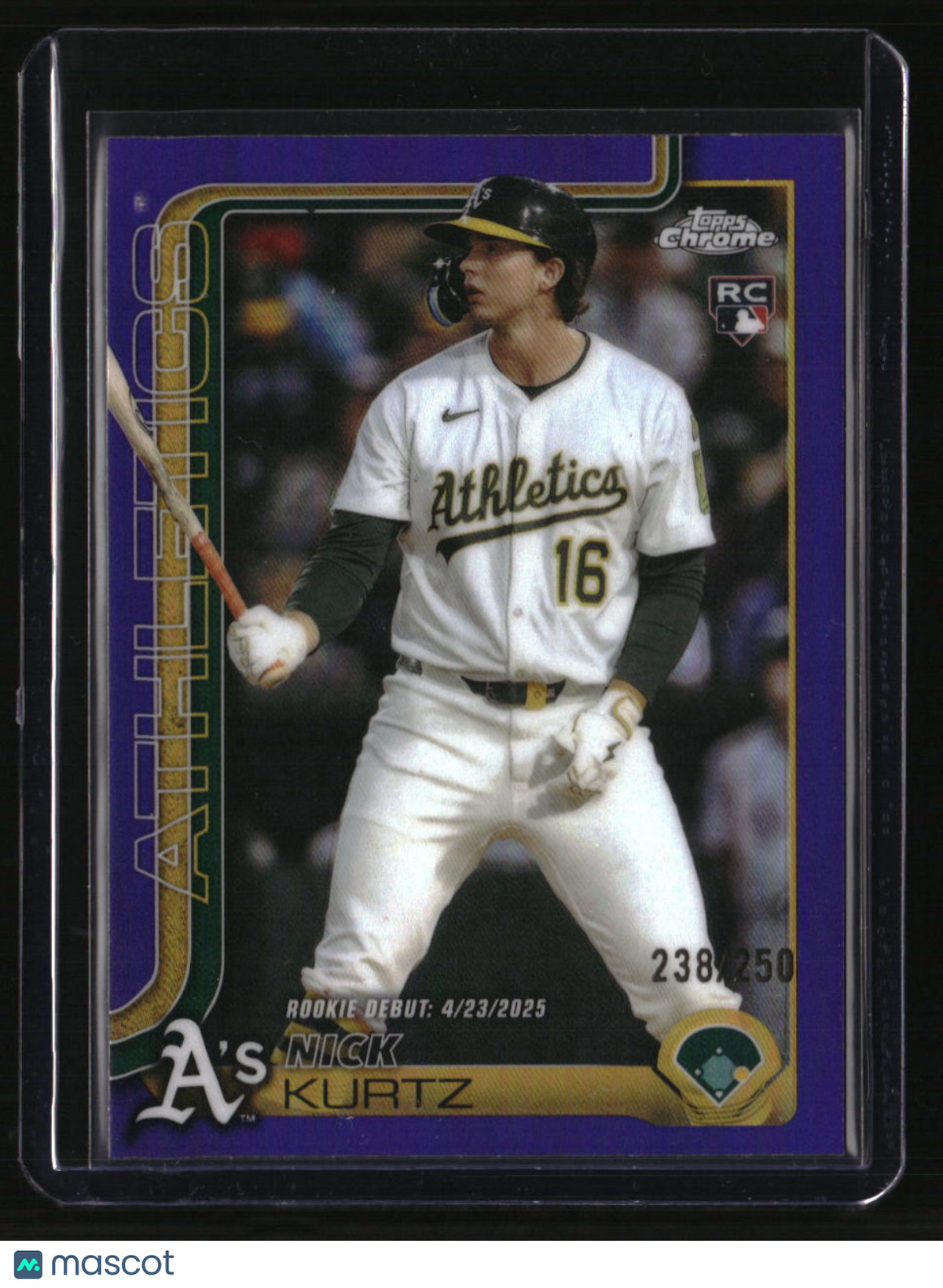 2025 Topps Chrome Update Nick Kurtz Purple Refractors #/250