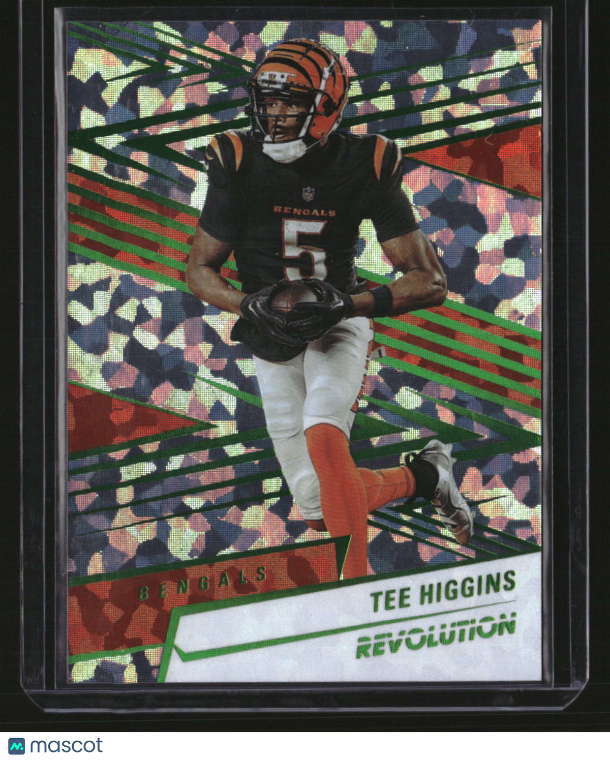 2025 Panini Revolution Tee Higgins Holo Green #/12