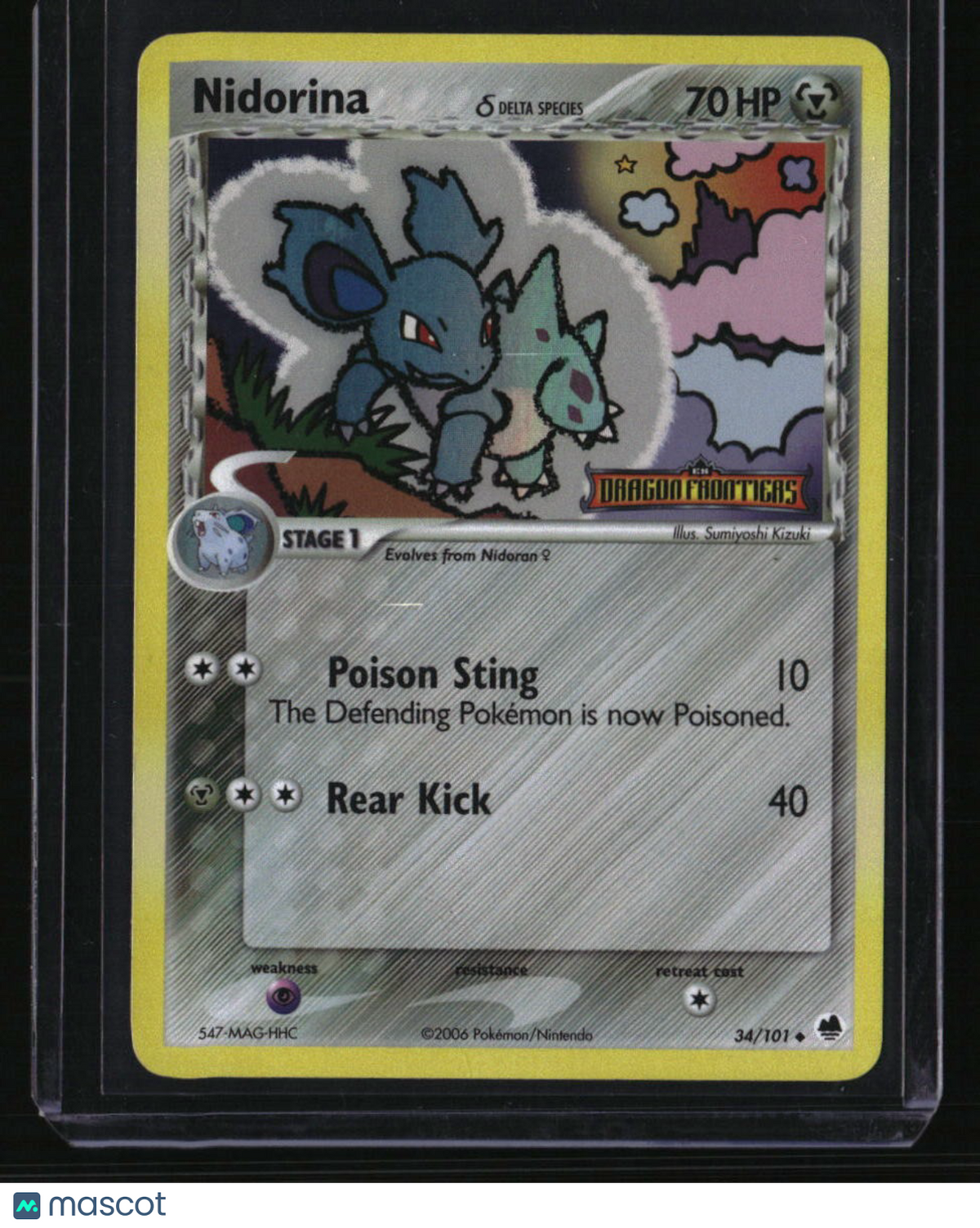 Dragon Frontiers Nidorina (Delta Species) Reverse Holo