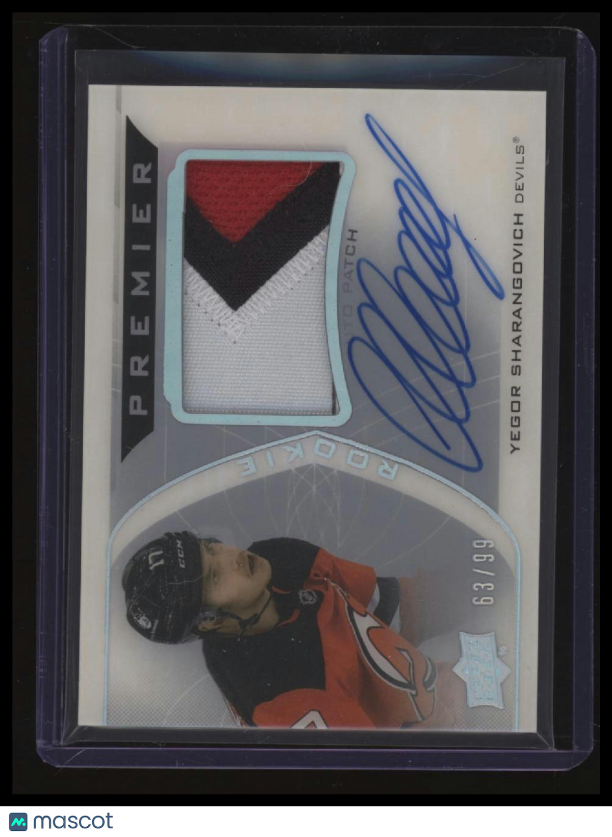 2020-21 Upper Deck Premier Yegor Sharangovich Acetate Rookie Auto Patch #/99