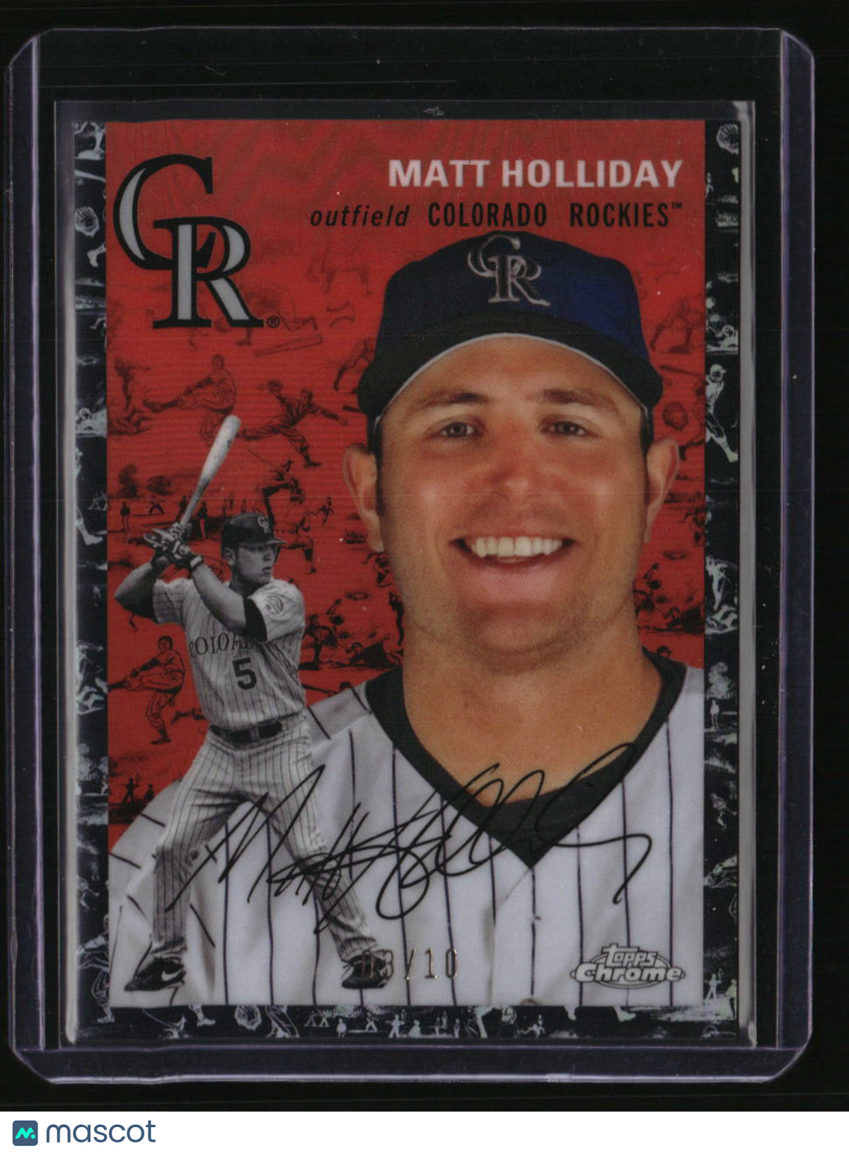 2023 Topps Chrome Platinum Anniversary Matt Holliday Black Refractor #/10