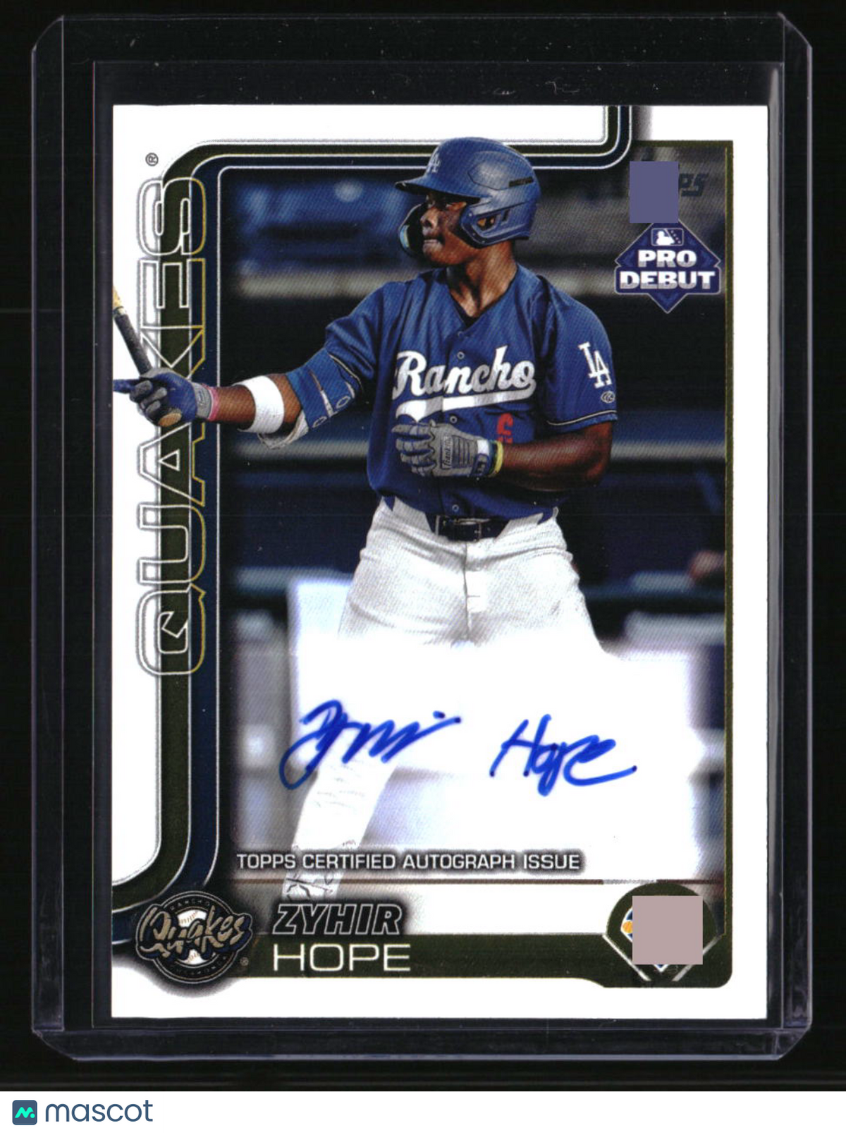 2025 Topps Pro Debut Zyhir Hope Base Autographs