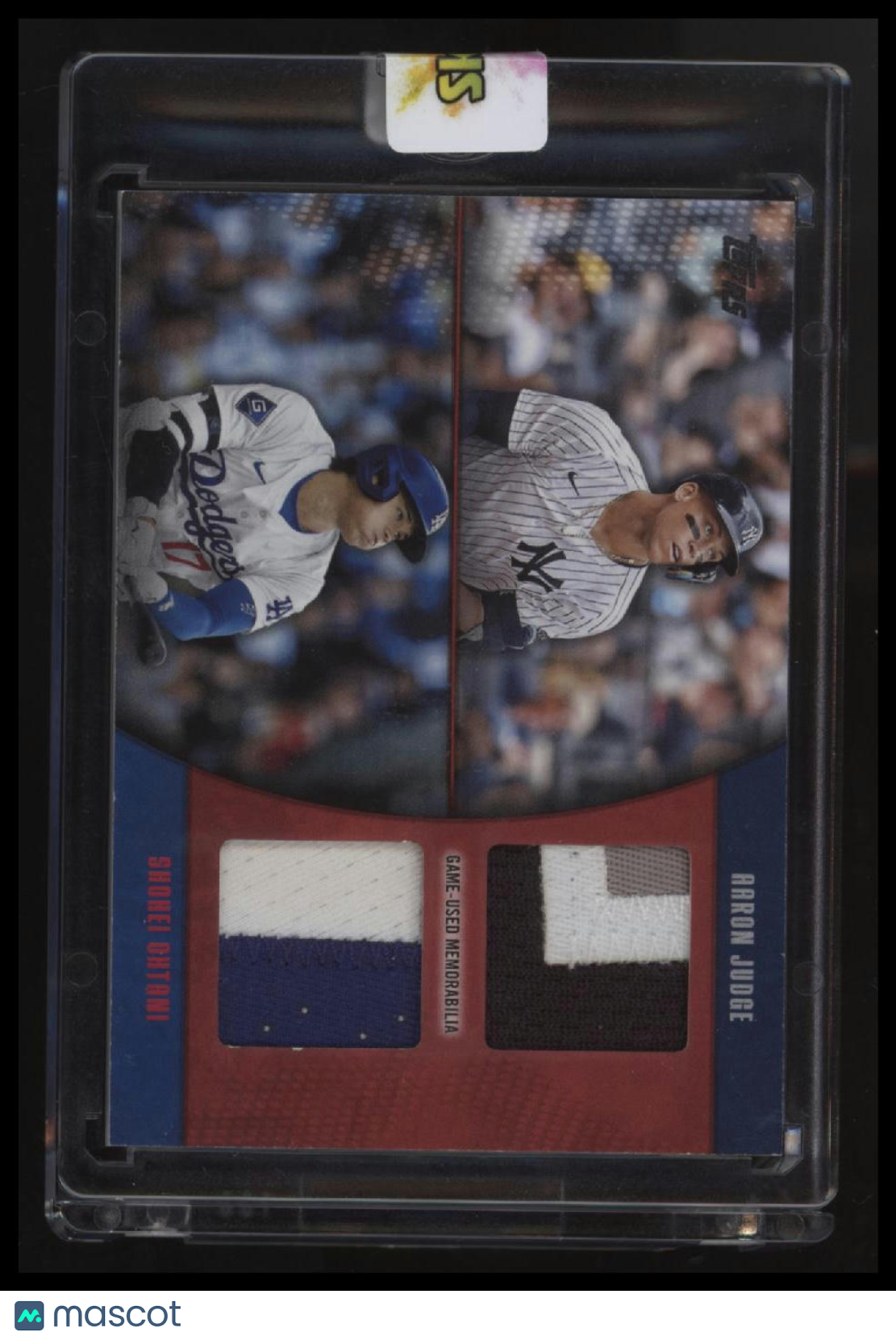 2025 Topps Aaron Judge / Shohei Ohtani Major League Material Relics Red #5/5