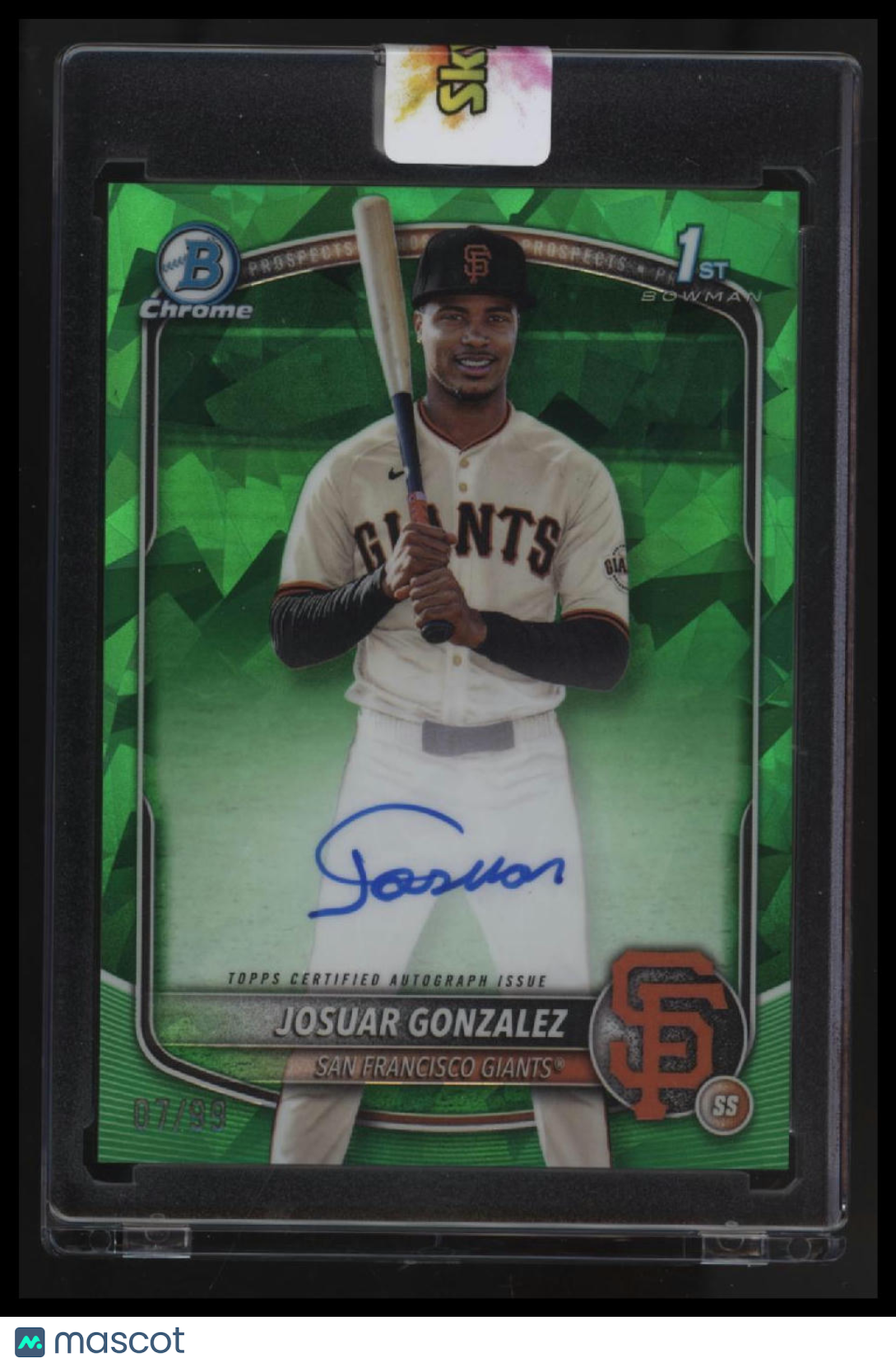 2025 Bowman Chrome Sapphire Josuar Gonzalez Prospect Auto Green #/99