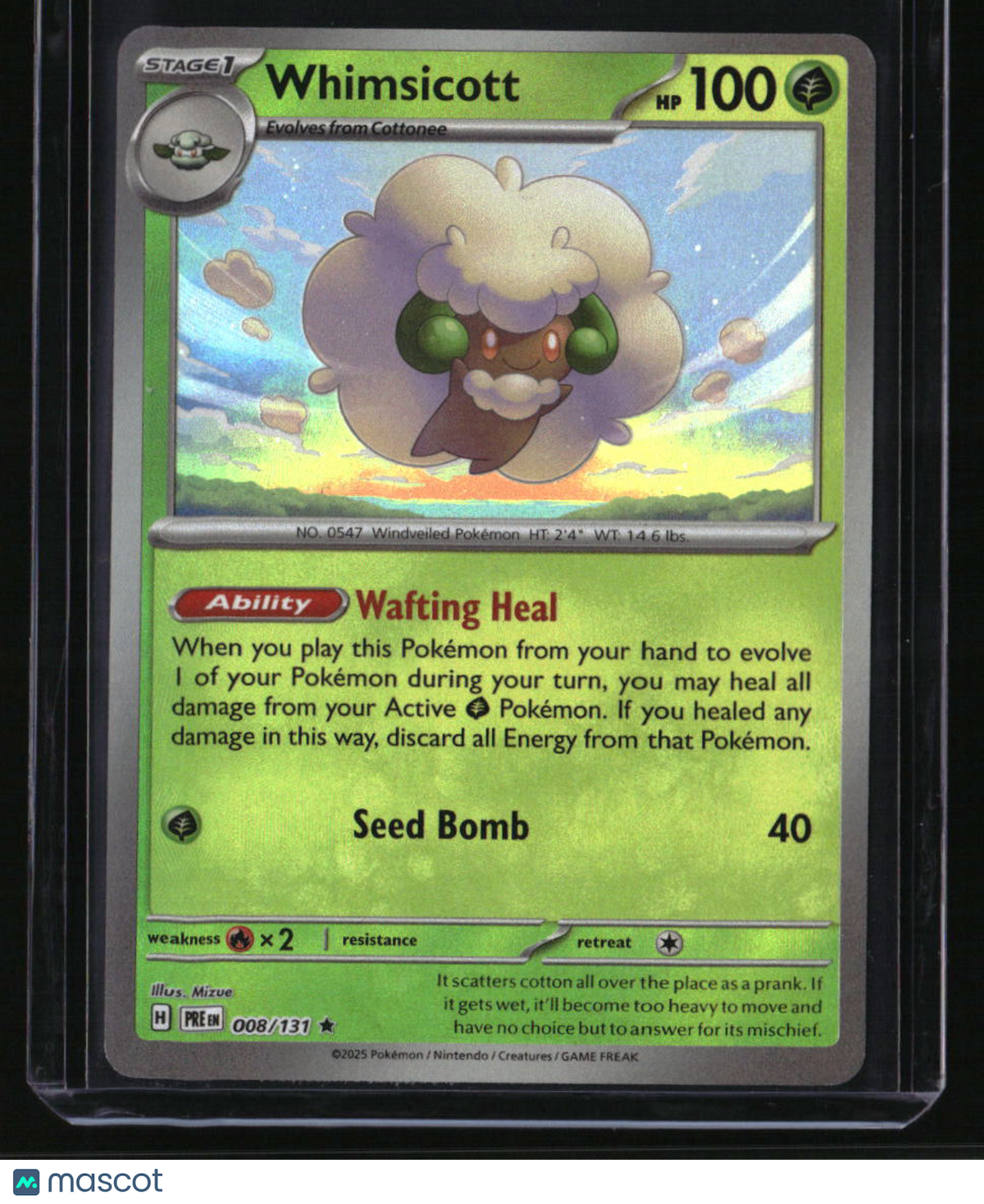SV: Prismatic Evolutions Whimsicott (Master Ball Pattern)