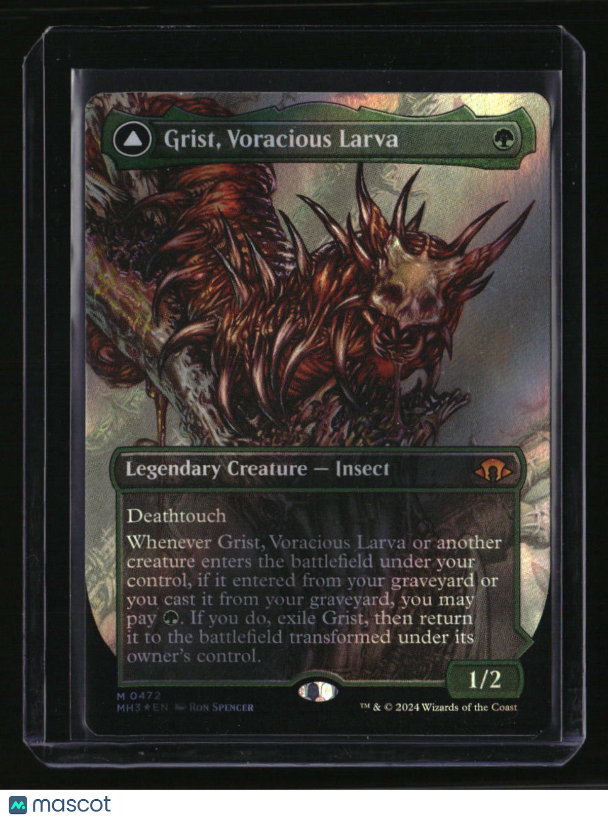 Modern Horizons 3 Grist, Voracious Larva (Borderless) (Textured Foil)