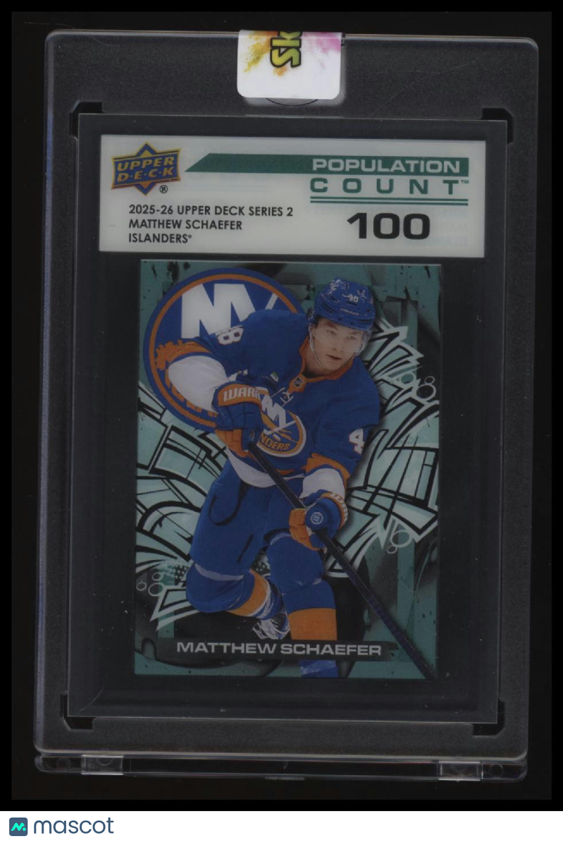 2025-26 Upper Deck Matthew Schaefer Population Count 100
