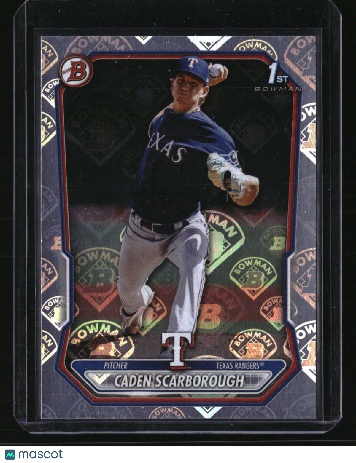 2026 Bowman Caden Scarborough Prospects Bowman Logo Pattern