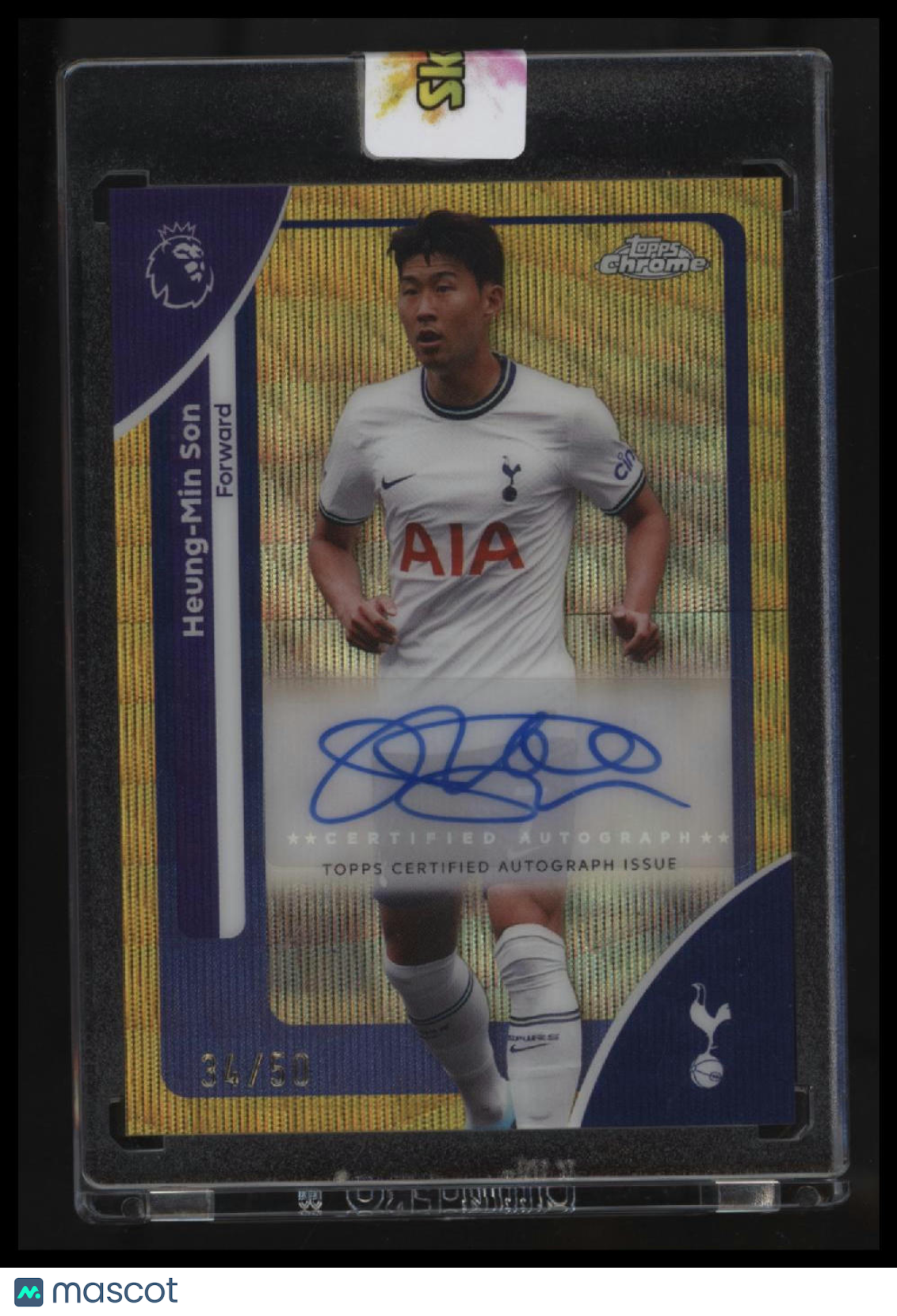 2025-26 Topps Chrome Premier League Heung-Min Son Chrome Auto Gold Wave #/50
