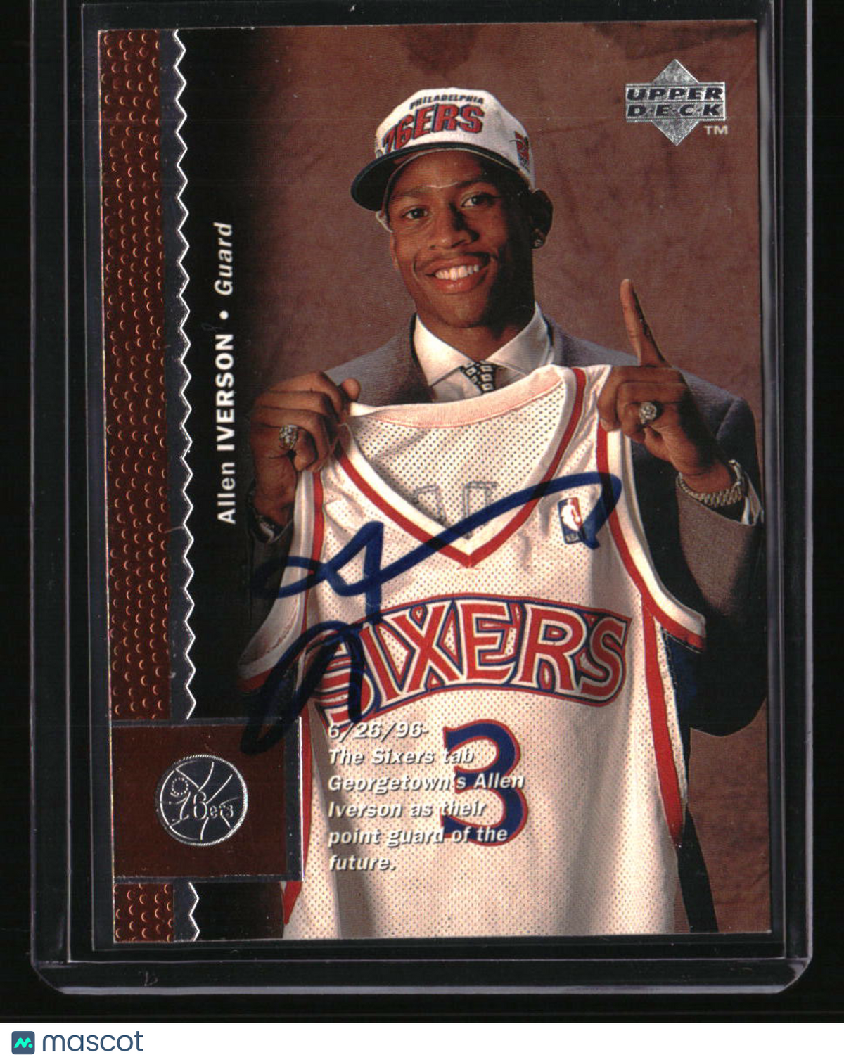 1996-97 Upper Deck Allen Iverson - Signed JSA COA AN32286