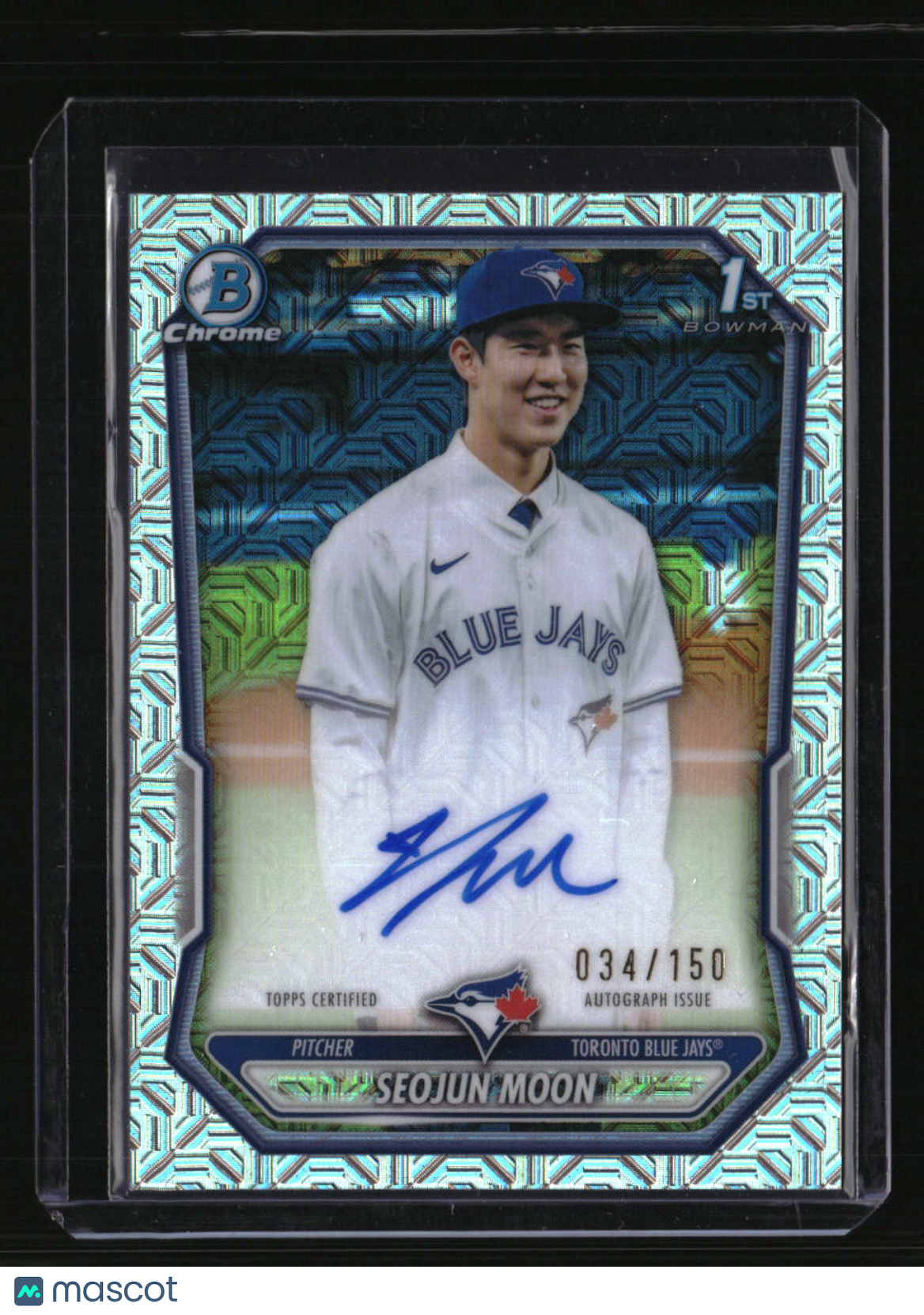 2026 Bowman Seojun Moon Chrome Prospect Autographs HTA Choice Refractors #/150