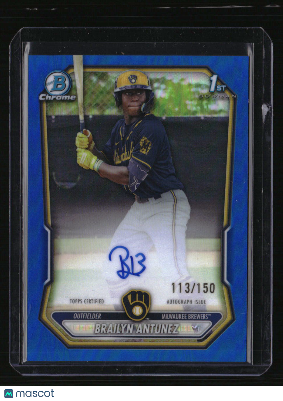 2026 Bowman Brailyn Antunez Chrome Prospect Autographs Blue Refractors #/150